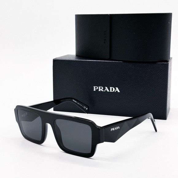 Prada NEW PRADA SPR A05 16K08Z SQUARE BLACK PRA05S 16K08Z UNISEX P Size ONE SIZE - 1 Thumbnail