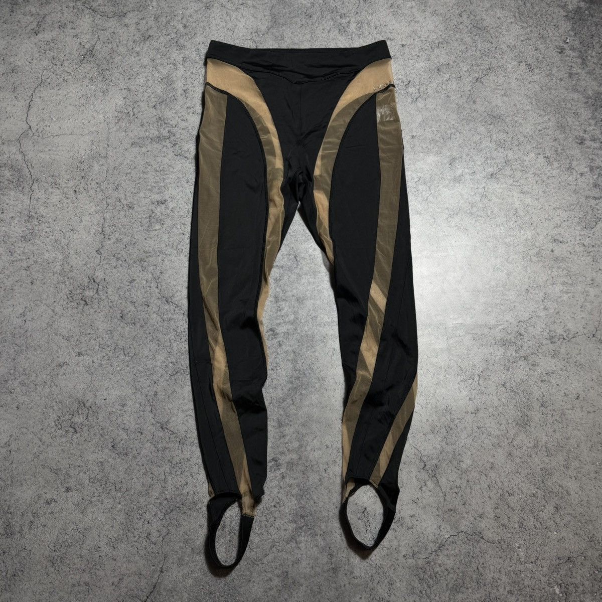 H&M × Mugler Rare Mugler H&M Mesh Panel Stirrup Leggings Size 34" / US 12 / IT 48 - 1 Thumbnail