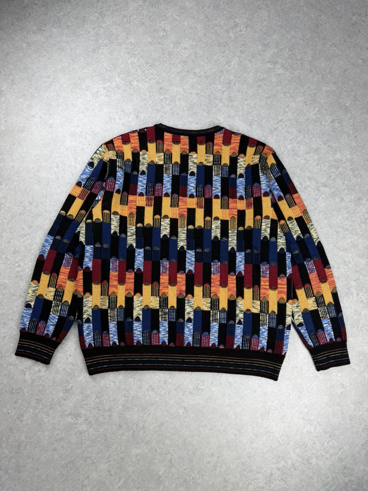 Other Montechiaro Wool Blend Knit Sweater Multicolor Size 52 Size US L / EU 52-54 / 3 - 9 Thumbnail