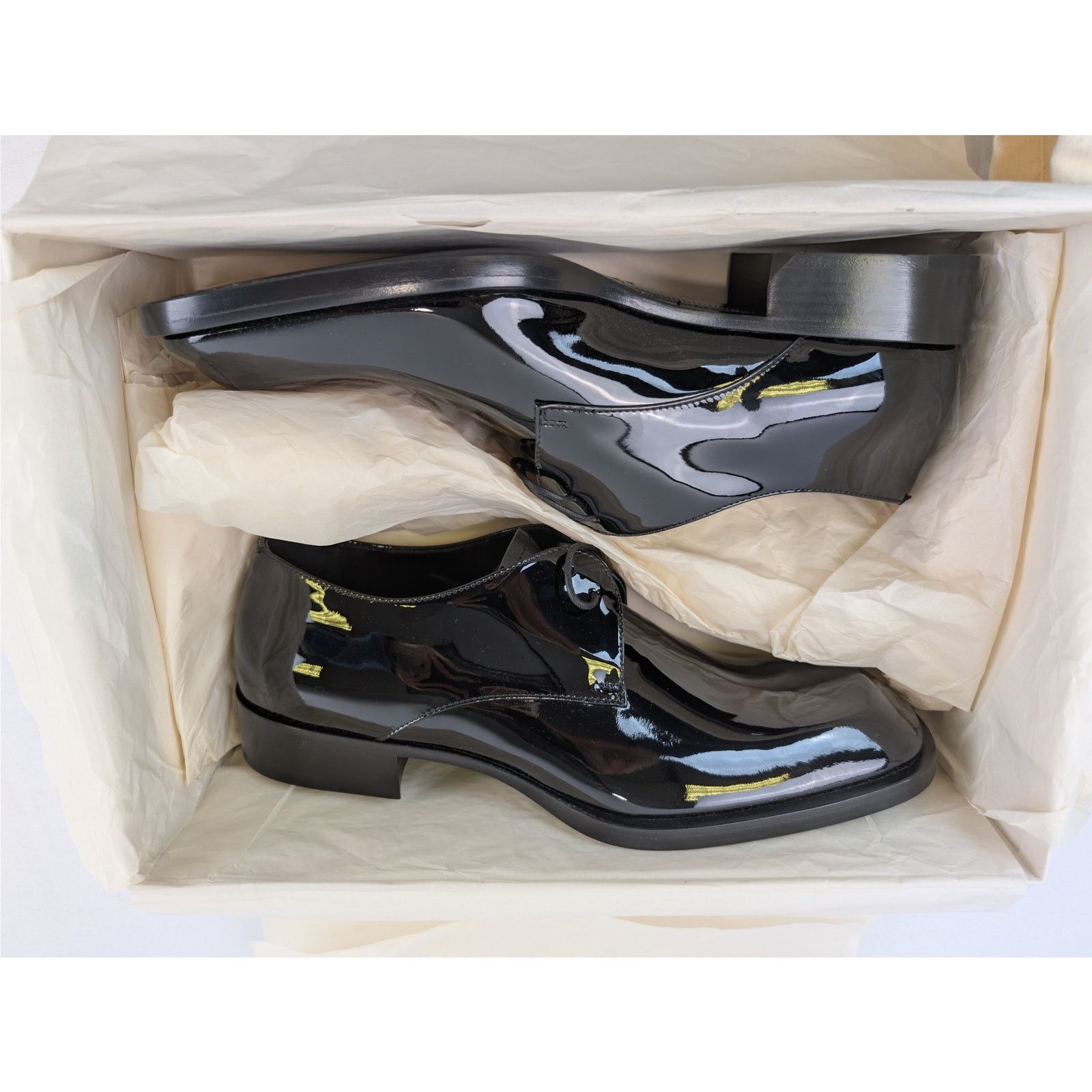 Saint Laurent Paris o1rshd1 Vernice Seta Soft Shoes Boots in Black Size US 9 / EU 42 - 21 Thumbnail