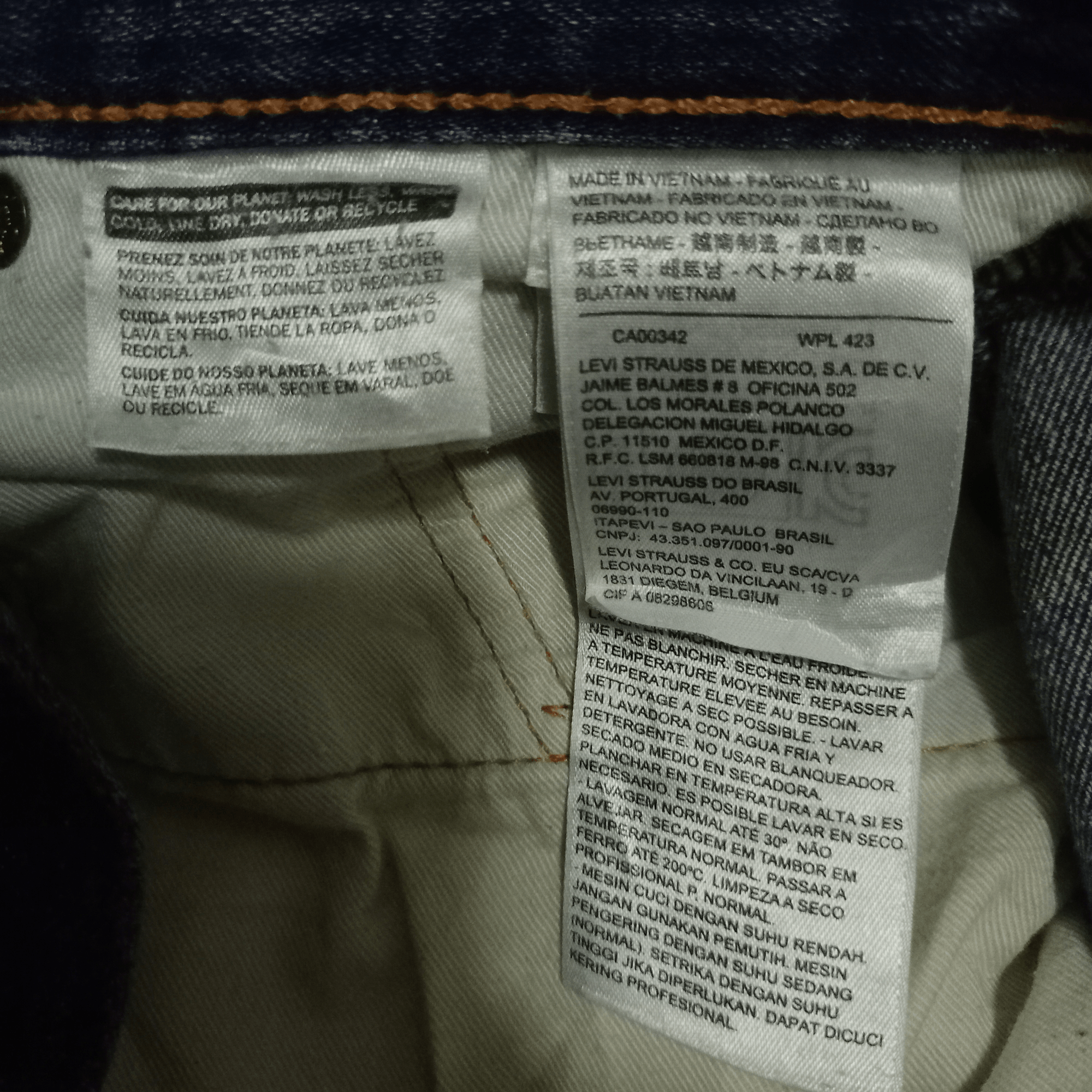 Levi's × Levi's Vintage Clothing Vintage Levis 502 Blue Wash Distressed Loose Jeans 30x27 Size US 30 / EU 46 - 11 Thumbnail