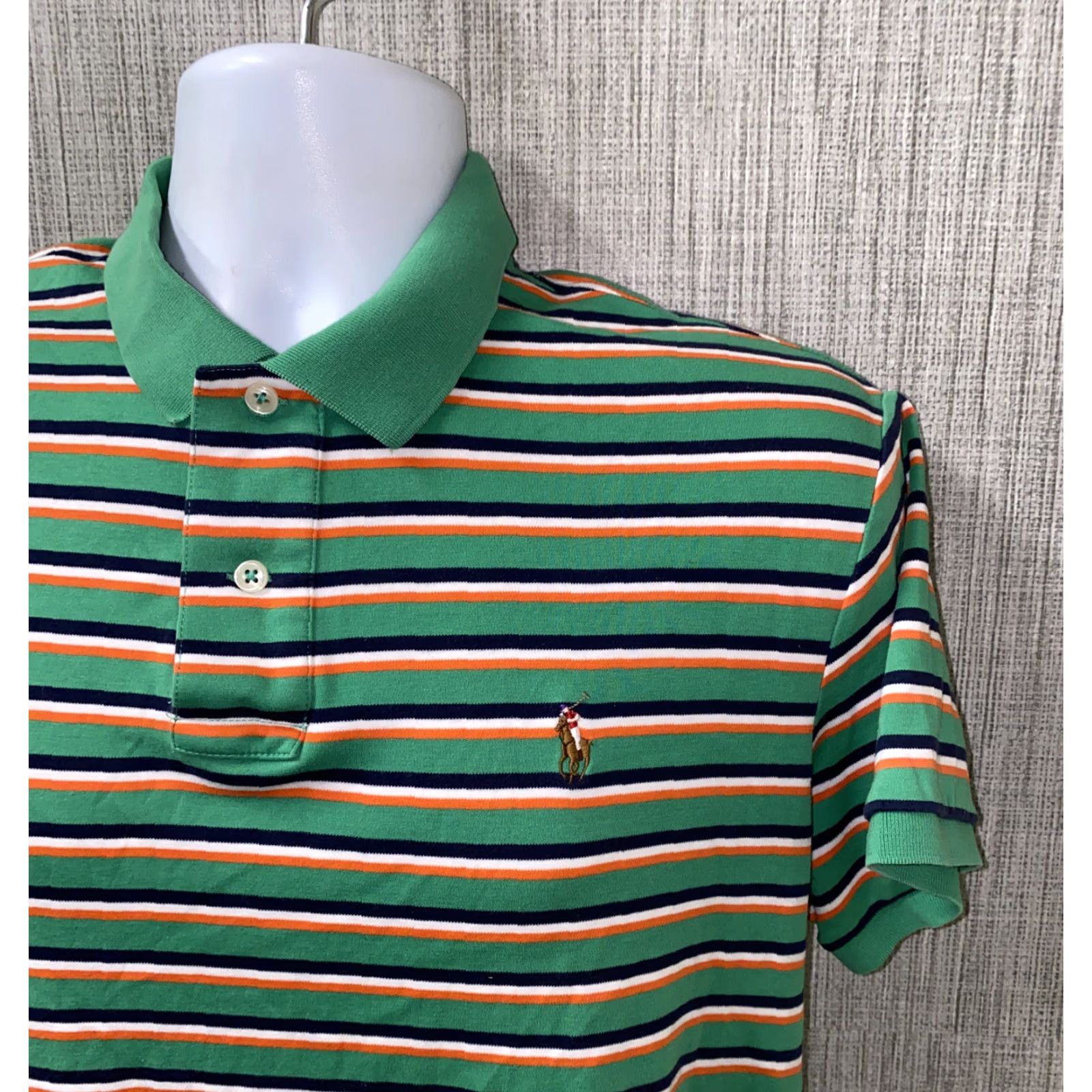 Polo Ralph Lauren Polo Ralph Lauren Polo Shirt Mens Striped Golf Pima Soft Touch Button-Up Short Sleeve L Multicolor Mens Size US L / EU 52-54 / 3 - 2 Thumbnail