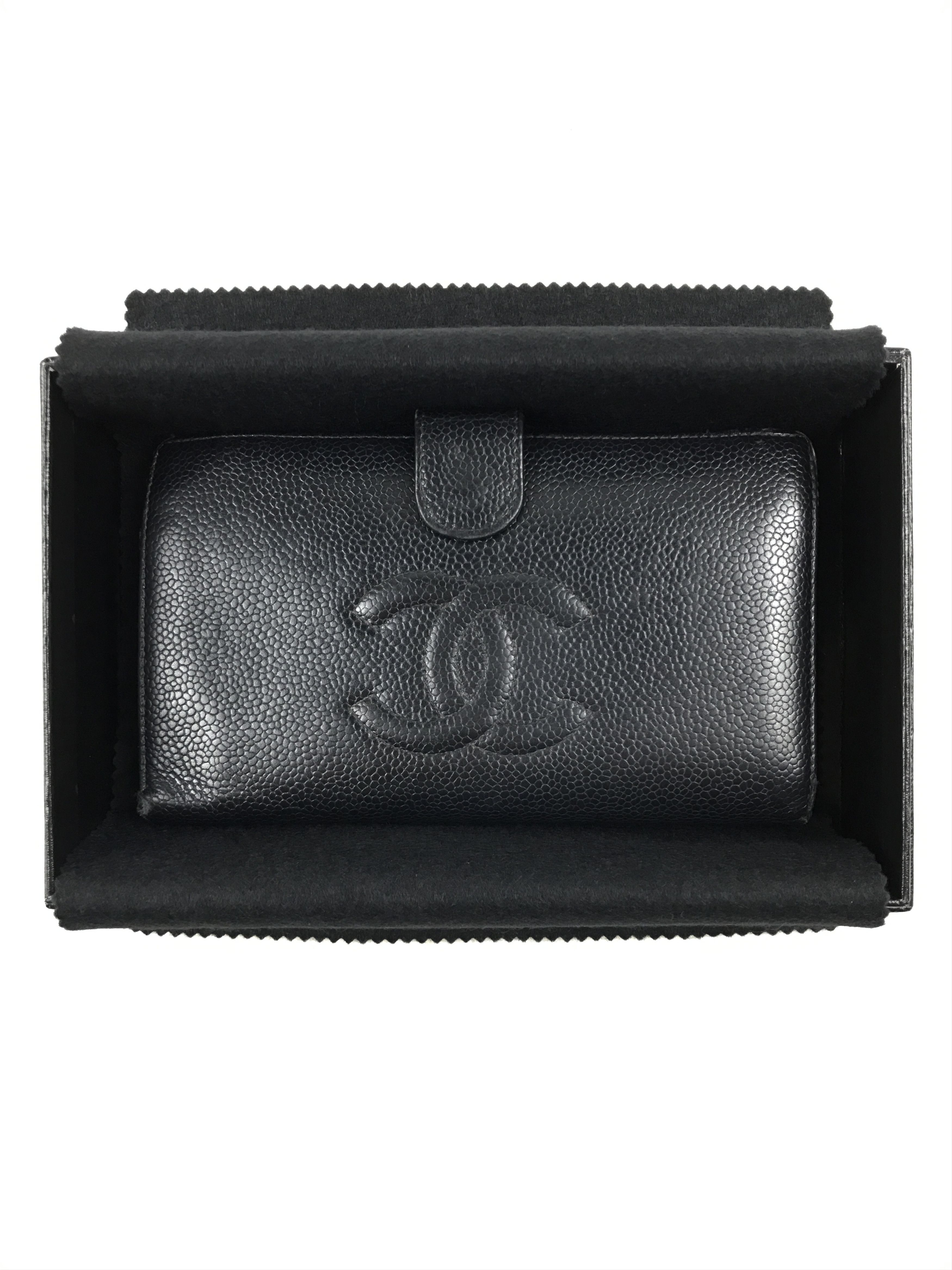 Chanel Chanel Black Caviar Leather CC Logo Bifold Wallet With Box Size ONE SIZE - 4 Thumbnail