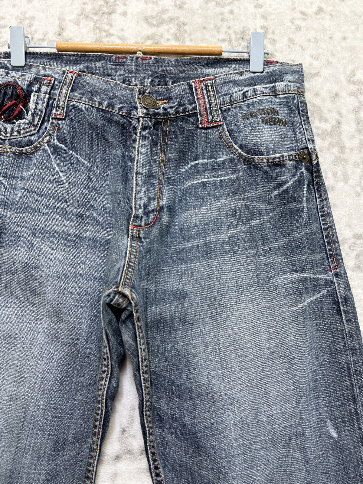Hysteric Glamour Vintage Oririn Y2K Embroidered Straight Leg Denim Jeans Size US 31 - 5 Thumbnail