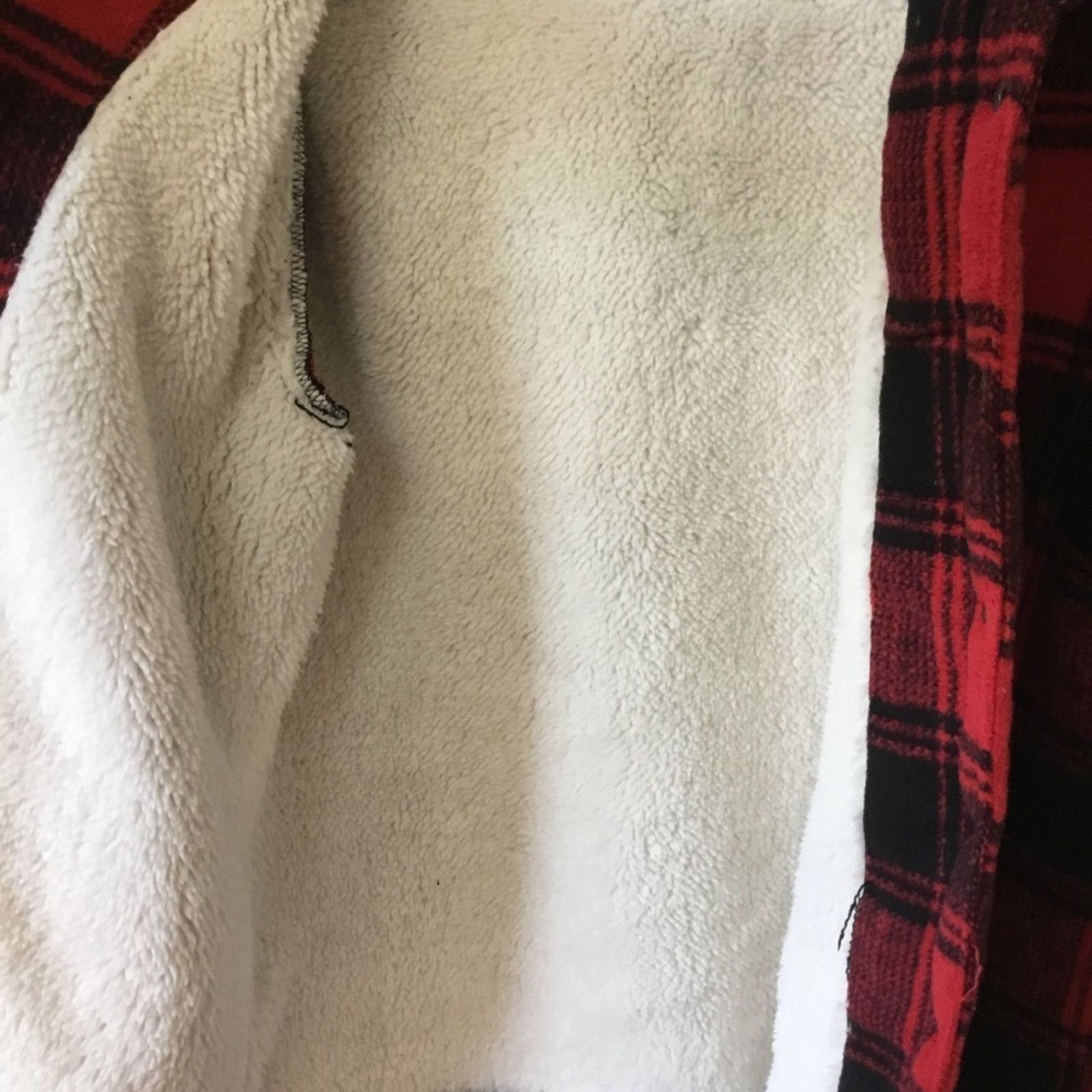 Other Temt Red Plaid Sherpa-Lined Hoodie Jacket Size L / US 10 / IT 46 - 5 Thumbnail