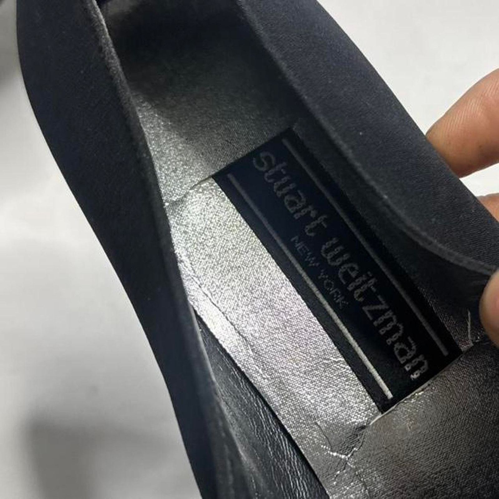 Stuart Weitzman Stuart Weitzman black suede heels unique crystal heel size 9 Size US 9 / IT 39 - 7 Thumbnail