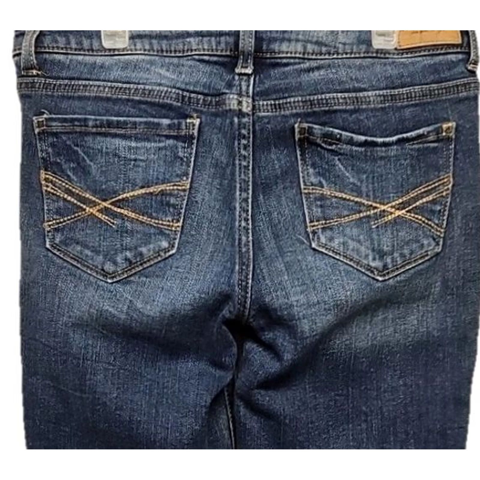 Vintage Aéropostale Jeans Skinny Women’s 0 Short Medium Wash Distressed Stretch Mid Rise Denim Cotton Blend Women’s Jeans Size 42" / US 20 - 5 Thumbnail