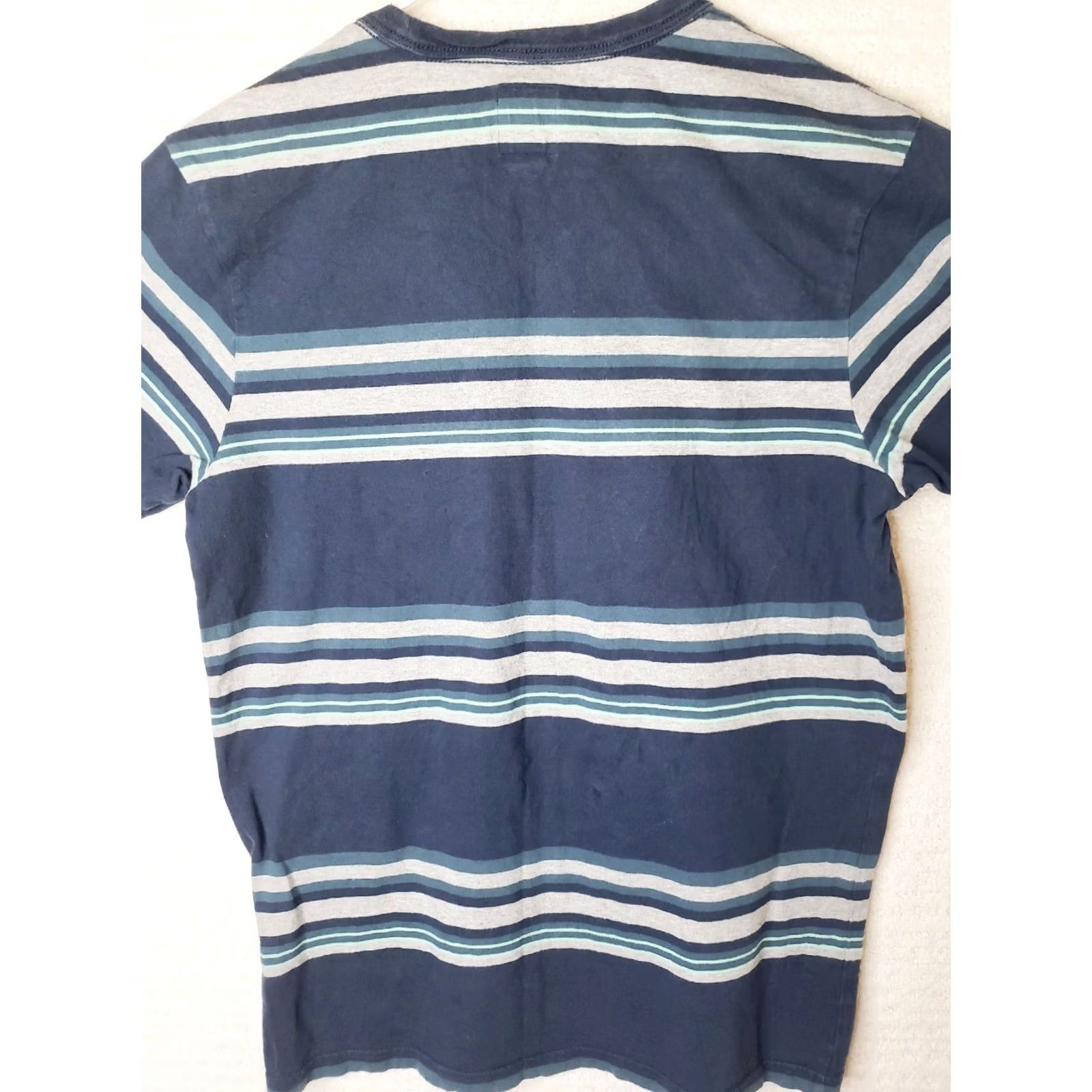 Vans VANS Off The Wall Men's S Pocketed Striped T-Shirt Short Sleeve Blue White Green Size US S / EU 44-46 / 1 - 7 Thumbnail