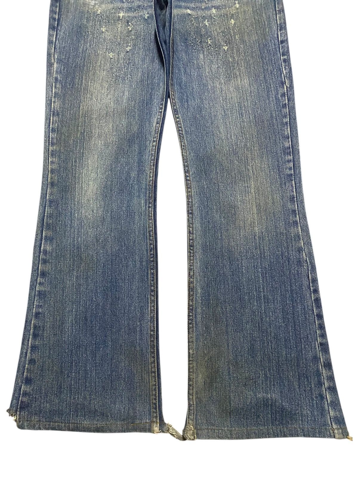 Seditionaries Vintage Japanese Brand Nylaus Grunge Distressed Flare Jeans Size US 31 - 5 Thumbnail