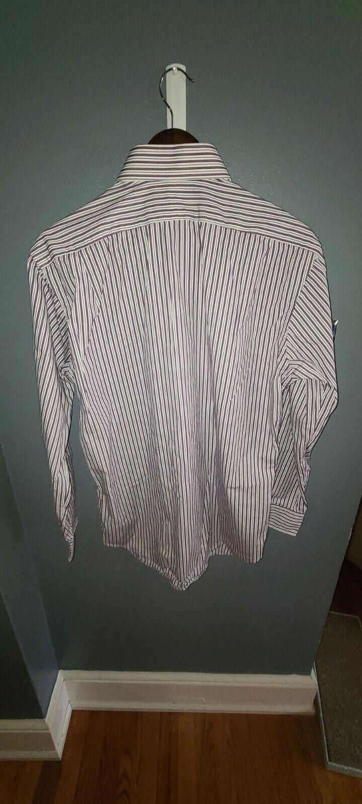 Polo Ralph Lauren Polo Ralph Lauren Men's Large 15.5 32/33 Purple White Regent Size 42R - 8 Thumbnail