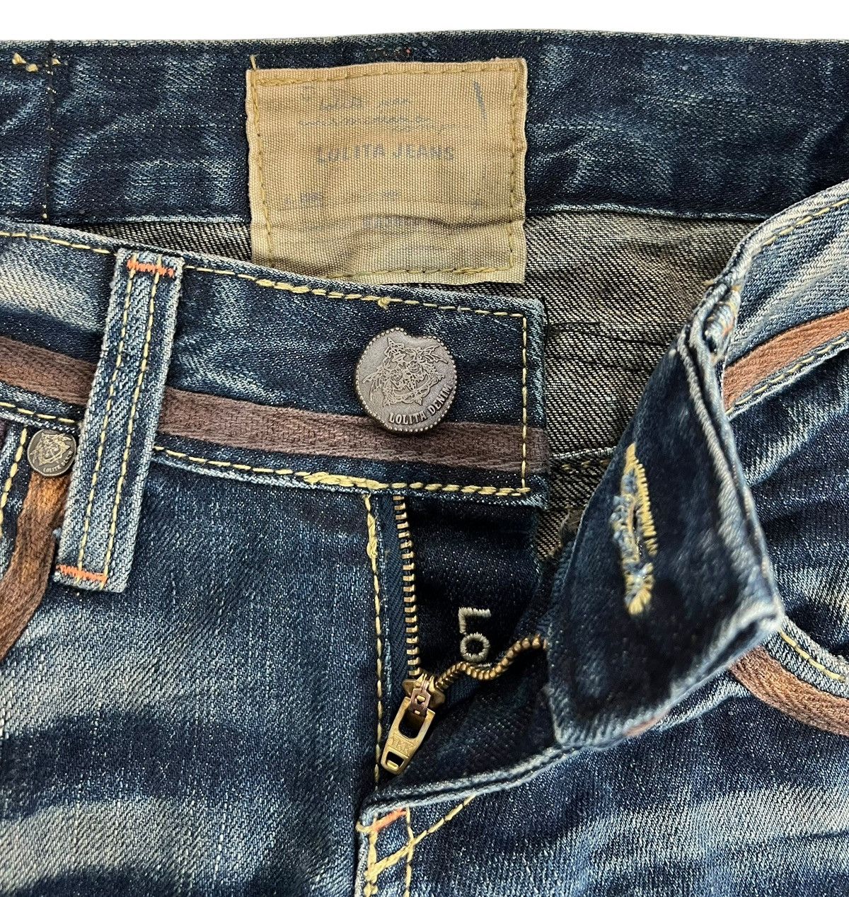 Japanese Brand Vintage Lolita Mud Wash Flaired Jeans Size US 32 / EU 48 - 5 Thumbnail