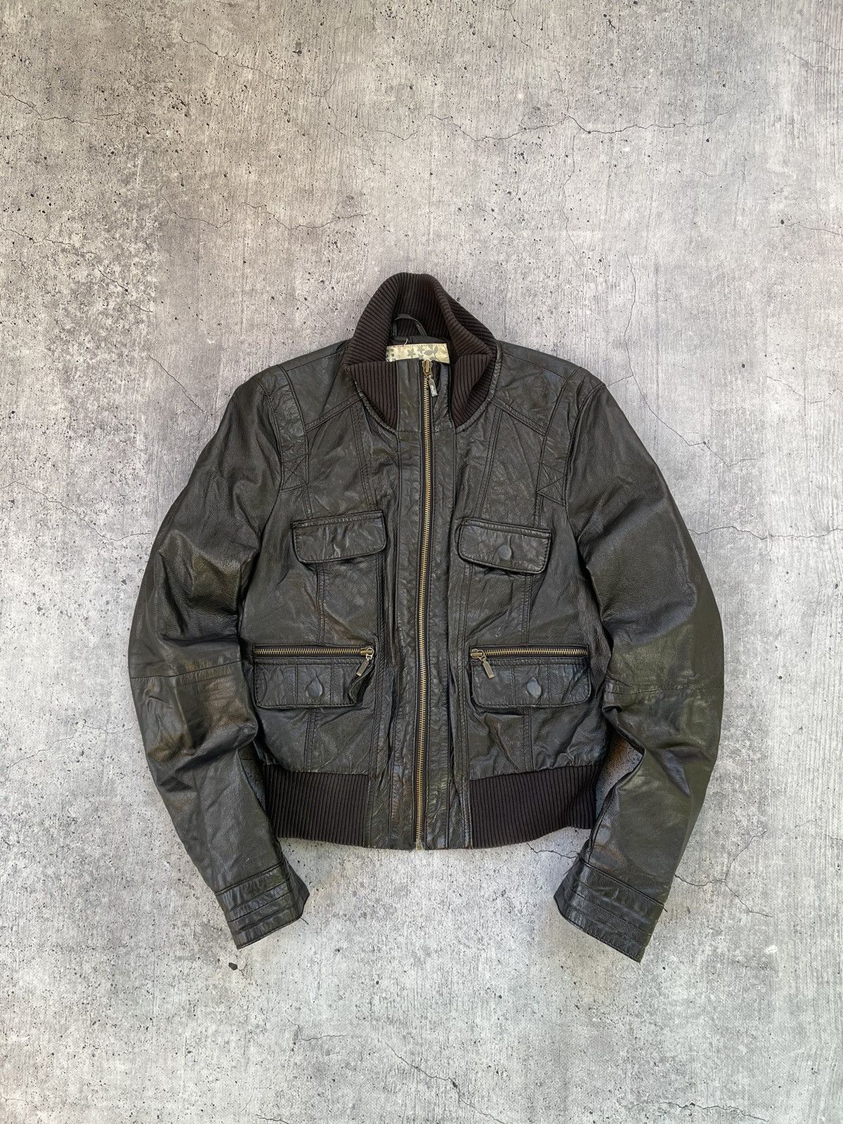 Vintage Vintage Moto Leather Jacket L Avant Garde radę Size M / US 6-8 / IT 42-44 - 1 Thumbnail