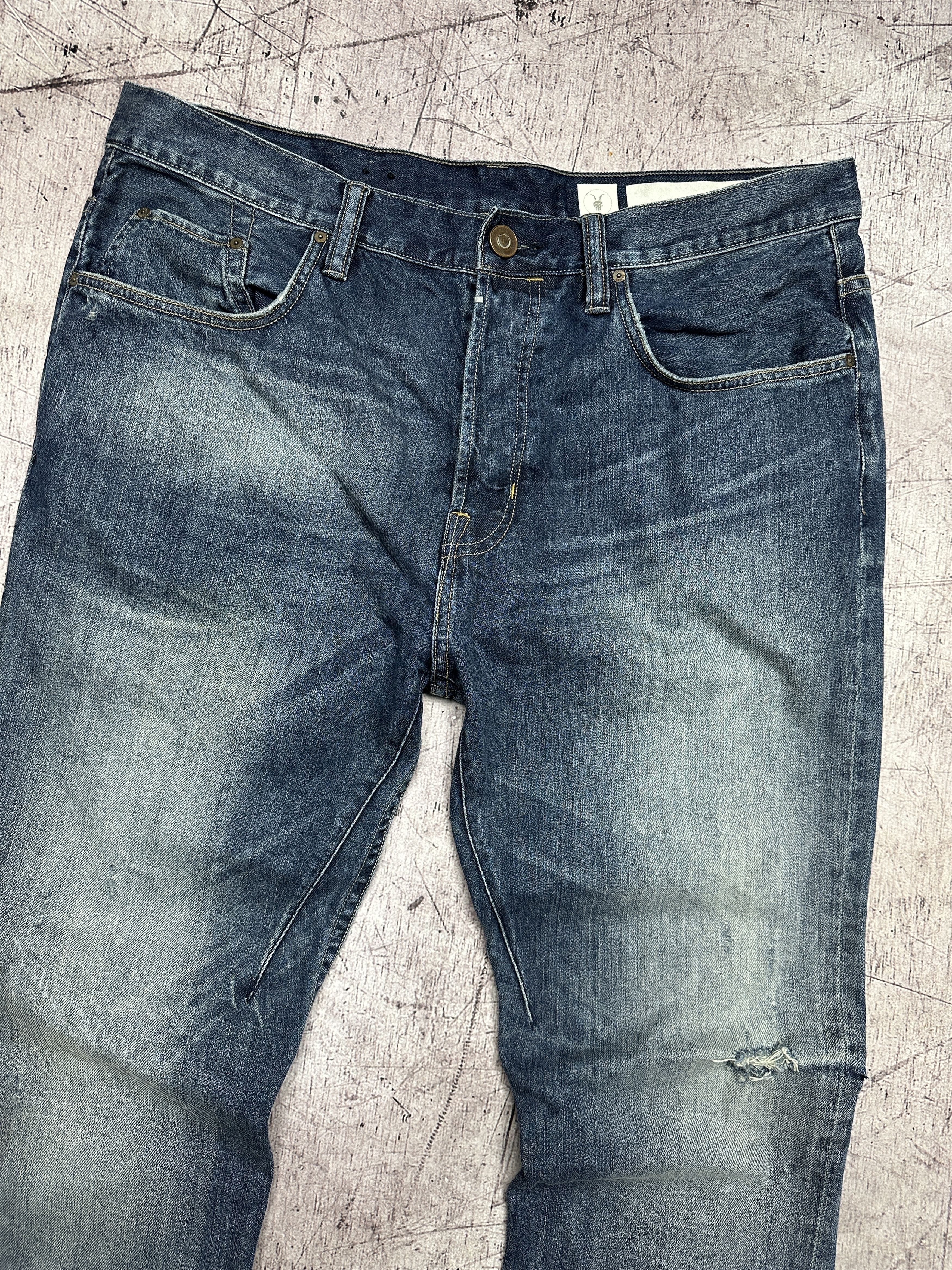 Allsaints Allsaints Mens Reqviem Short Kick Denim Pants Jeans Size US 36 / EU 52 - 2 Thumbnail
