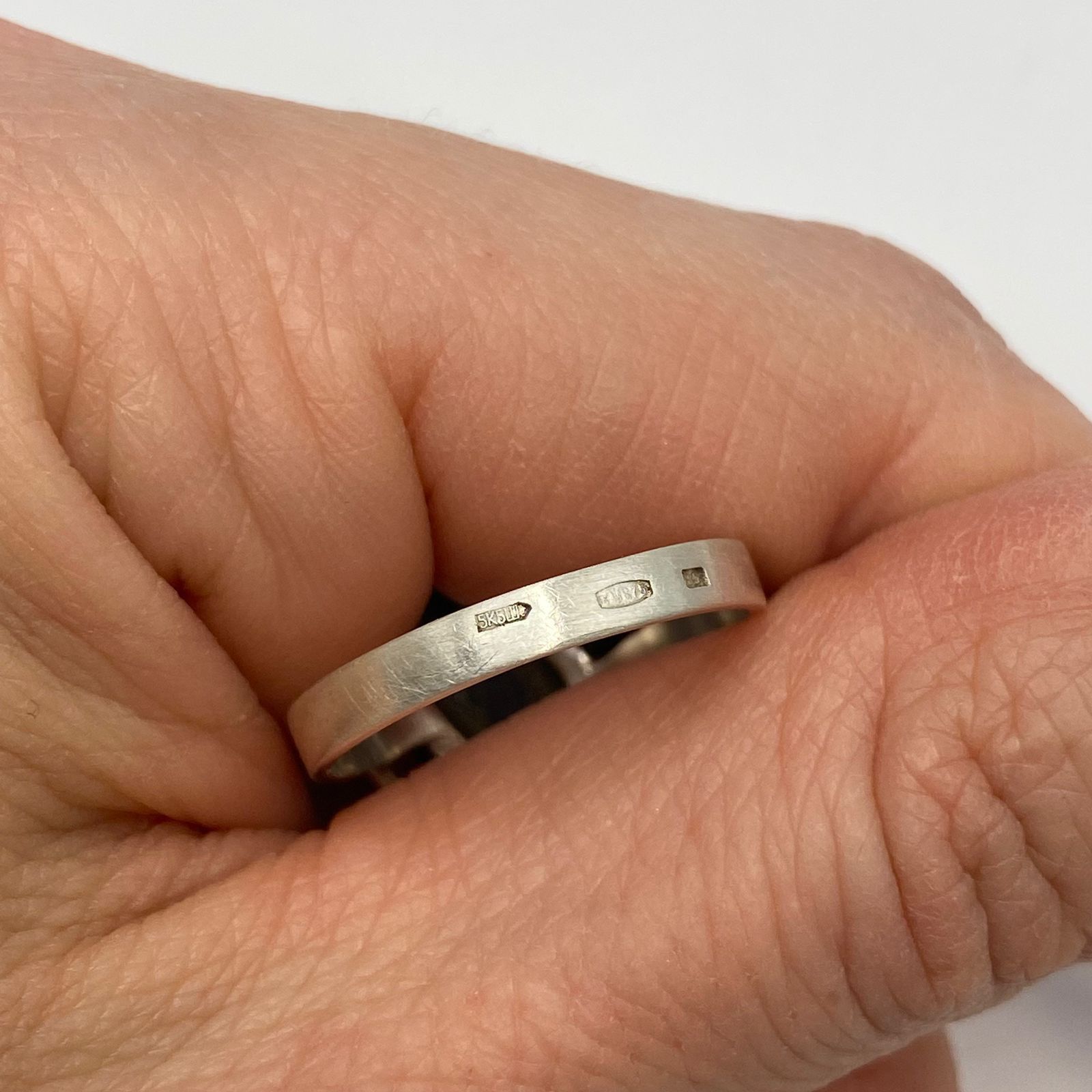 Vintage Vintage 875 Silver Aventurine Ring Size 8.25 Size ONE SIZE - 3 Thumbnail