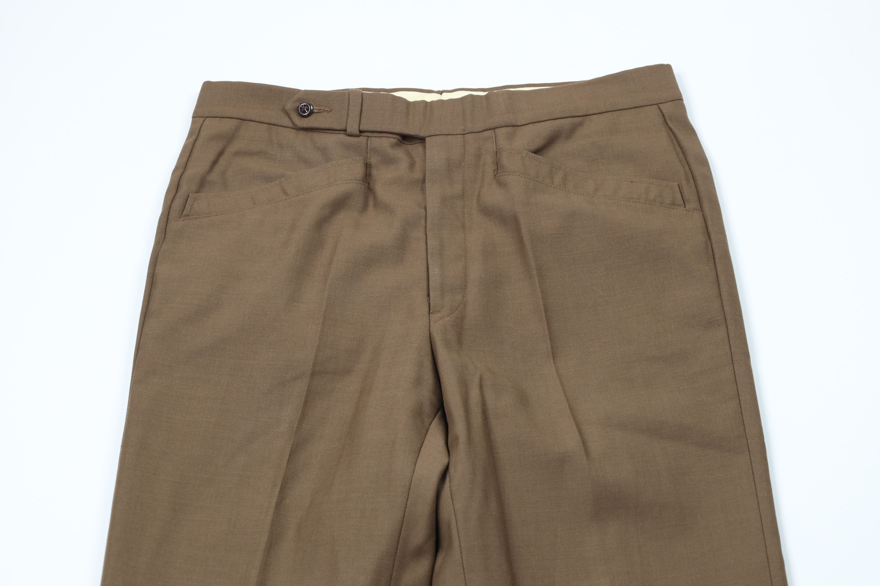 Vintage Vintage 70s Streetwear Flared Wide Leg Chino Pants Brown Size US 32 / EU 48 - 2 Thumbnail
