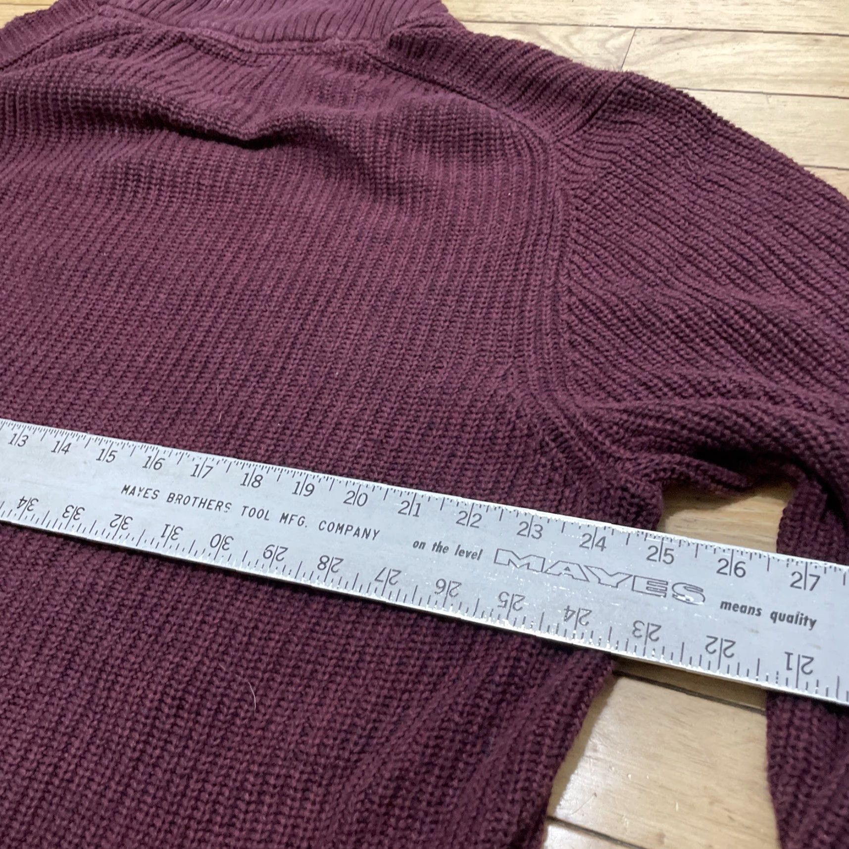 Weatherproof VINTAGE Weatherproof Sweater Men 2XL Pullover Cowl Maroon Heavyweight Knitted Knit Winter Casual Mens Size US XXL / EU 58 / 5 - 7 Thumbnail