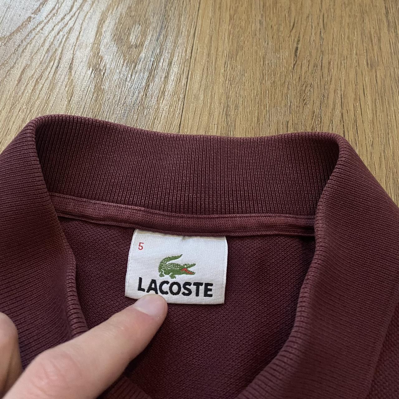 Lacoste Burgundy Lacoste polo shirt polo Size US L / EU 52-54 / 3 - 5 Thumbnail
