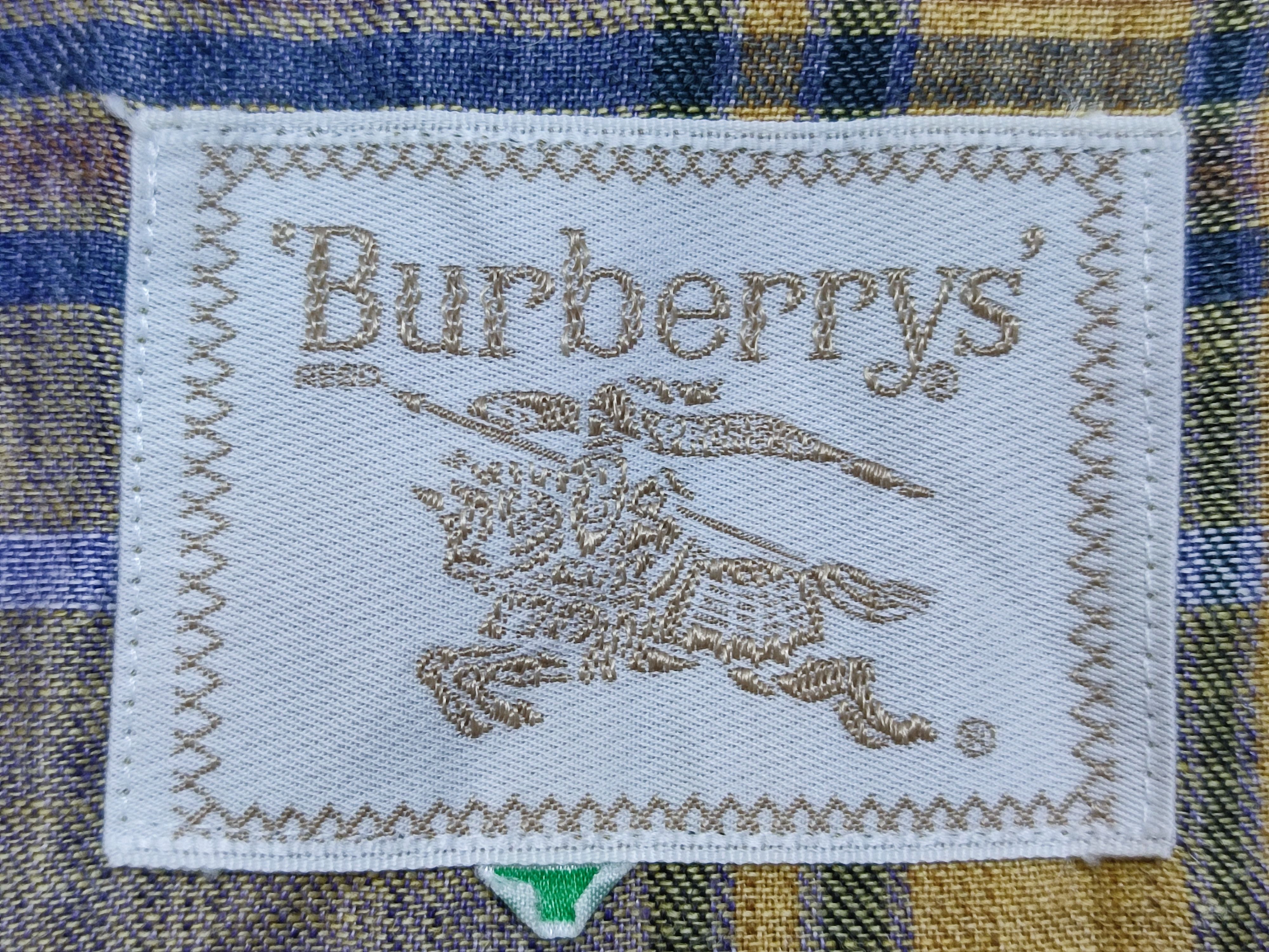 Burberry Burberrys Women Linen Plaid Blazer Size ONE SIZE - 6 Thumbnail