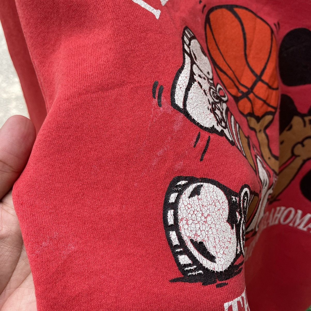 Fruit Of The Loom × Vintage 🔥Vintage 90s Oklahoma University Pullover Sweatshirts Size US S / EU 44-46 / 1 - 7 Thumbnail