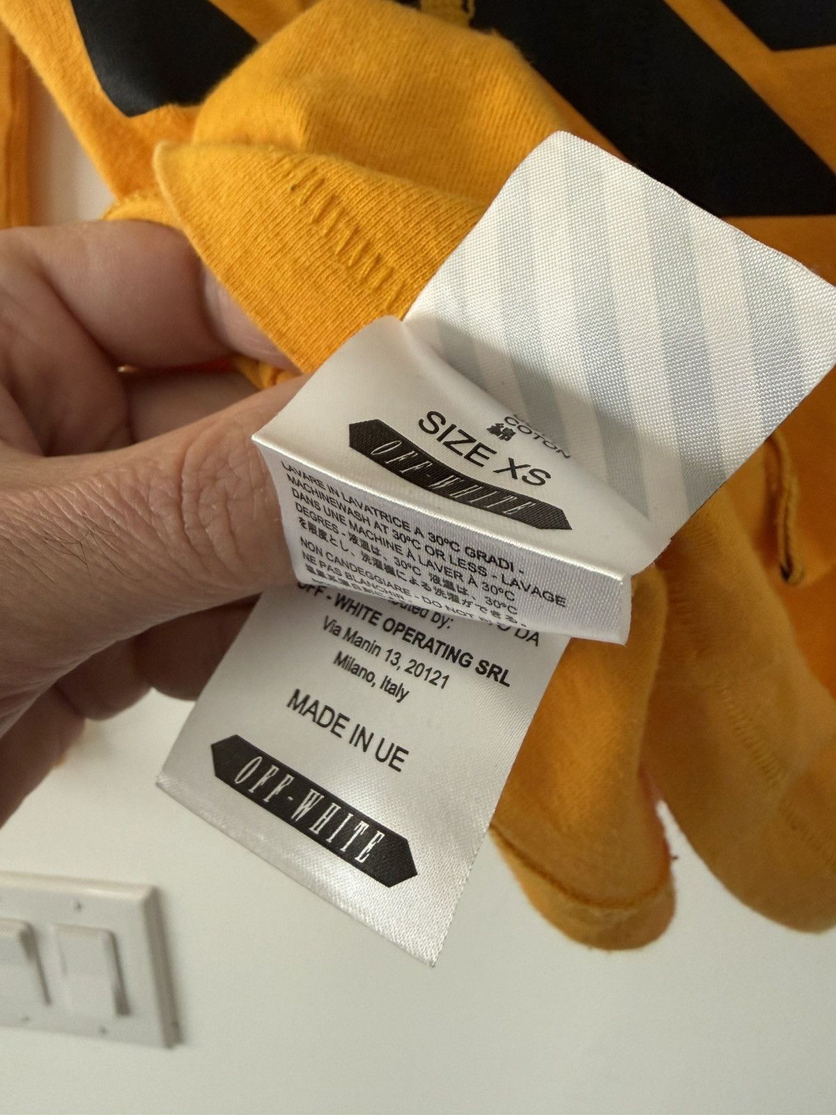Off-White 2014 Off-White C/O VIRGIL 13 Stripe Print Yellow Mens XS S Size US S / EU 44-46 / 1 - 15 Thumbnail