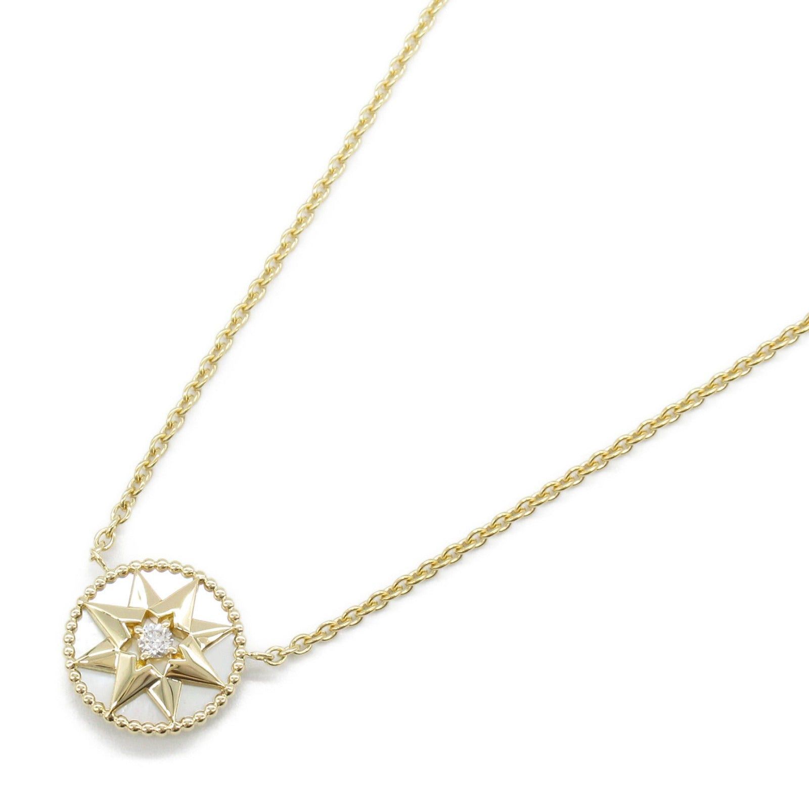 Dior Dior Rose Thevan Mother Of Pearl Necklace Diamond K18 (Yellow Gold) Clear White Size ONE SIZE - 1 Thumbnail