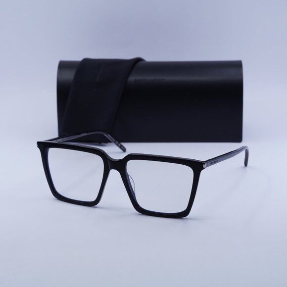 Saint Laurent Paris Saint Laurent SL474 006 Sunglasses Shiny Black Square Frame Size ONE SIZE - 11 Thumbnail