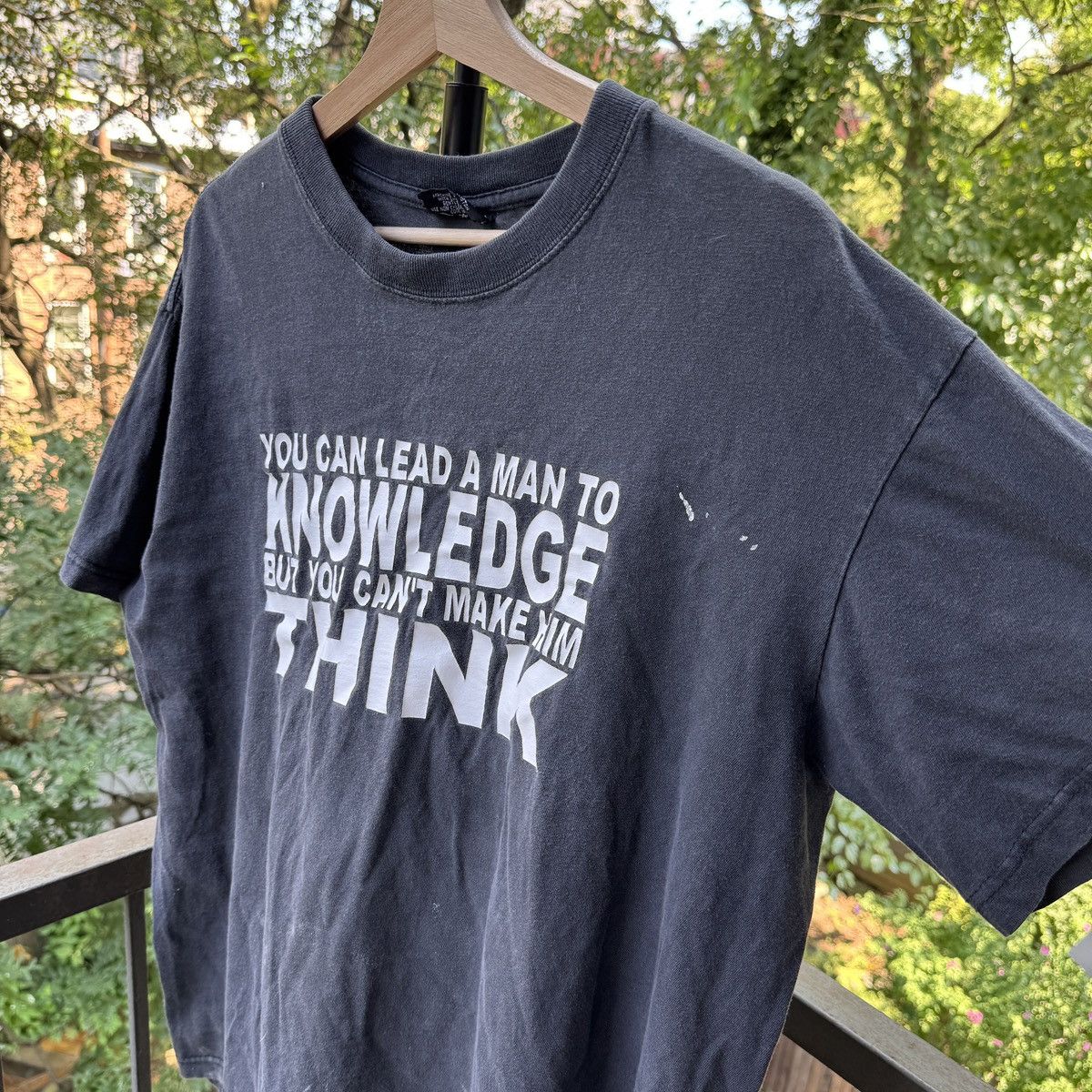 Vintage Thrashed Faded Distressed Quote Shirt ERD Grunge Chrome Size US XL / EU 56 / 4 - 3 Thumbnail