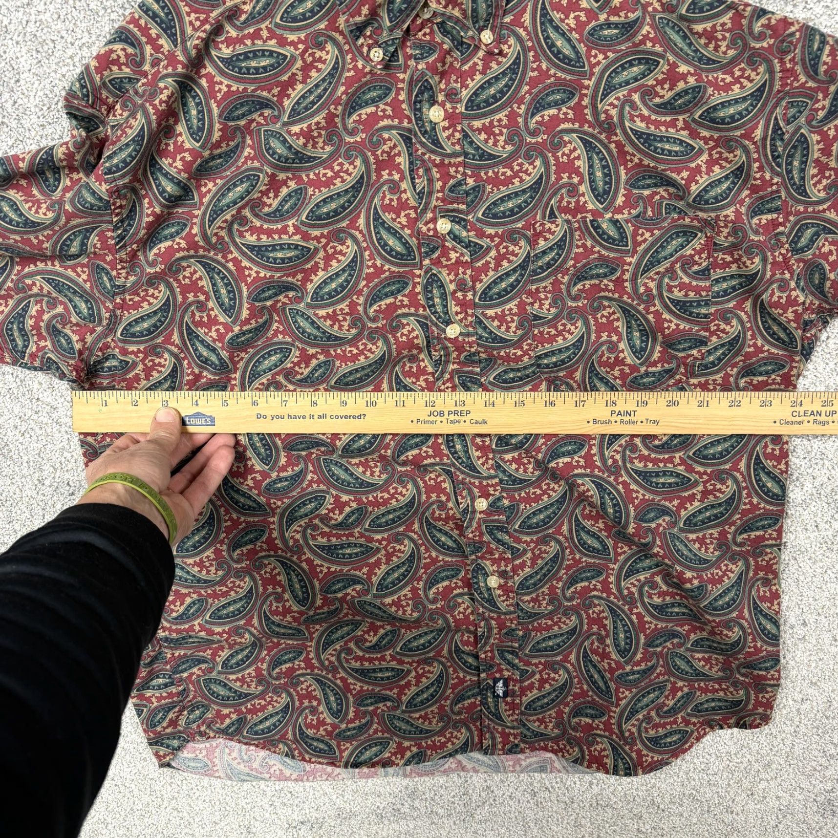 Dockers VINTAGE Dockers Shirt Mens Large Red Paisley 90s Button-Down Cotton Long Sleeve Casual Size US L / EU 52-54 / 3 - 4 Thumbnail