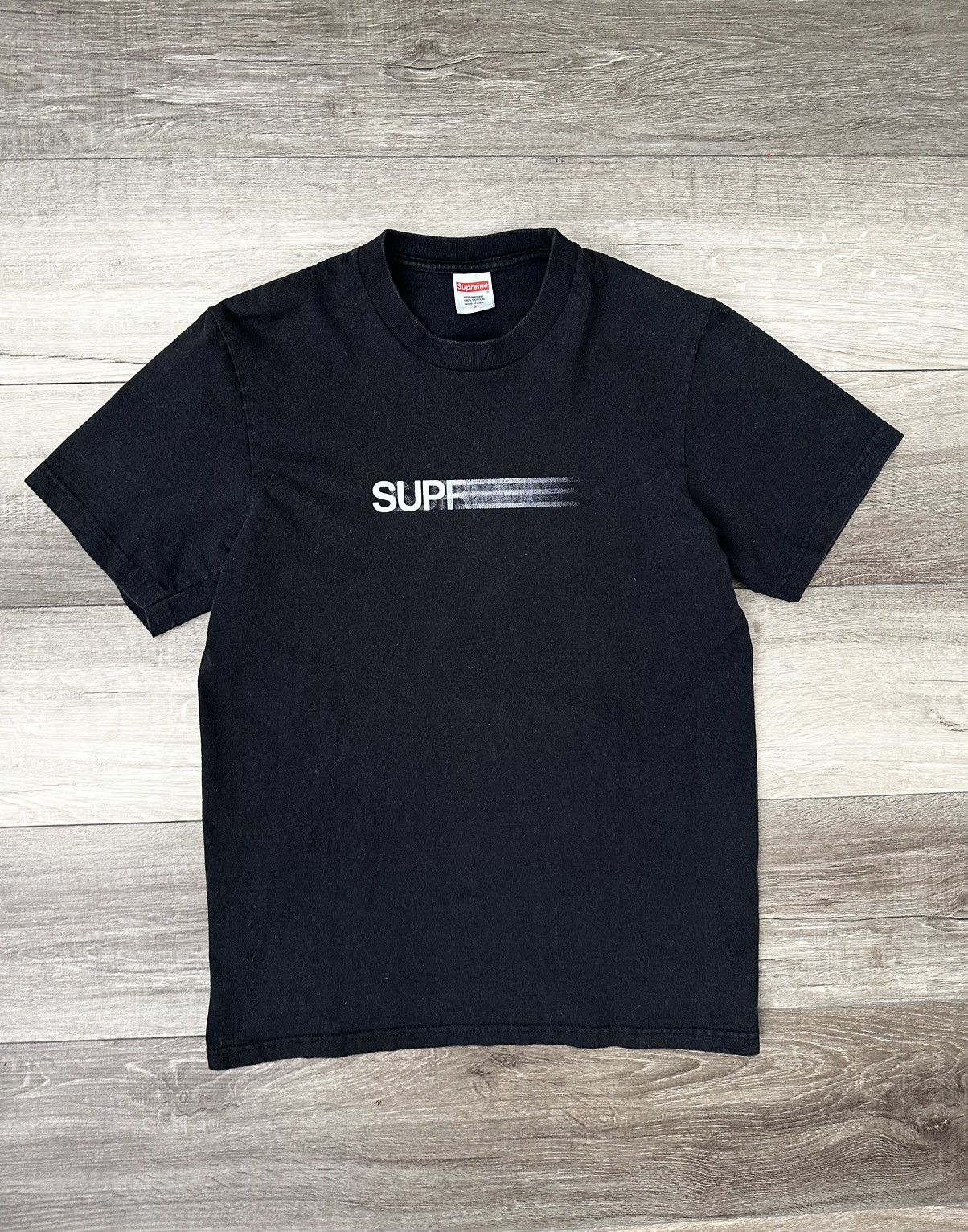 Supreme Supreme Motion Logo Tee Black SS23 Blur Sz. Small S | Grailed
