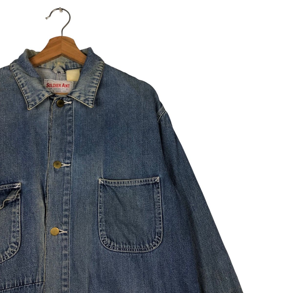 Japanese Brand 🔥Vintage Denim Chore Jacket Soldier Ant Toyo Enterprise Size US M / EU 48-50 / 2 - 6 Thumbnail