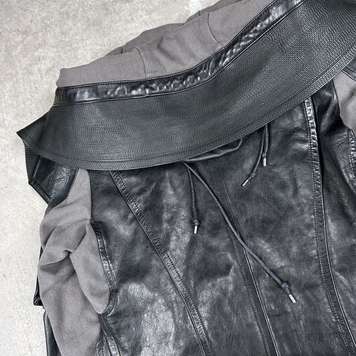 S/STERE S/STERE 2011SS Hooded Panel Leather Jacket Size US M / EU 48-50 / 2 - 12 Thumbnail