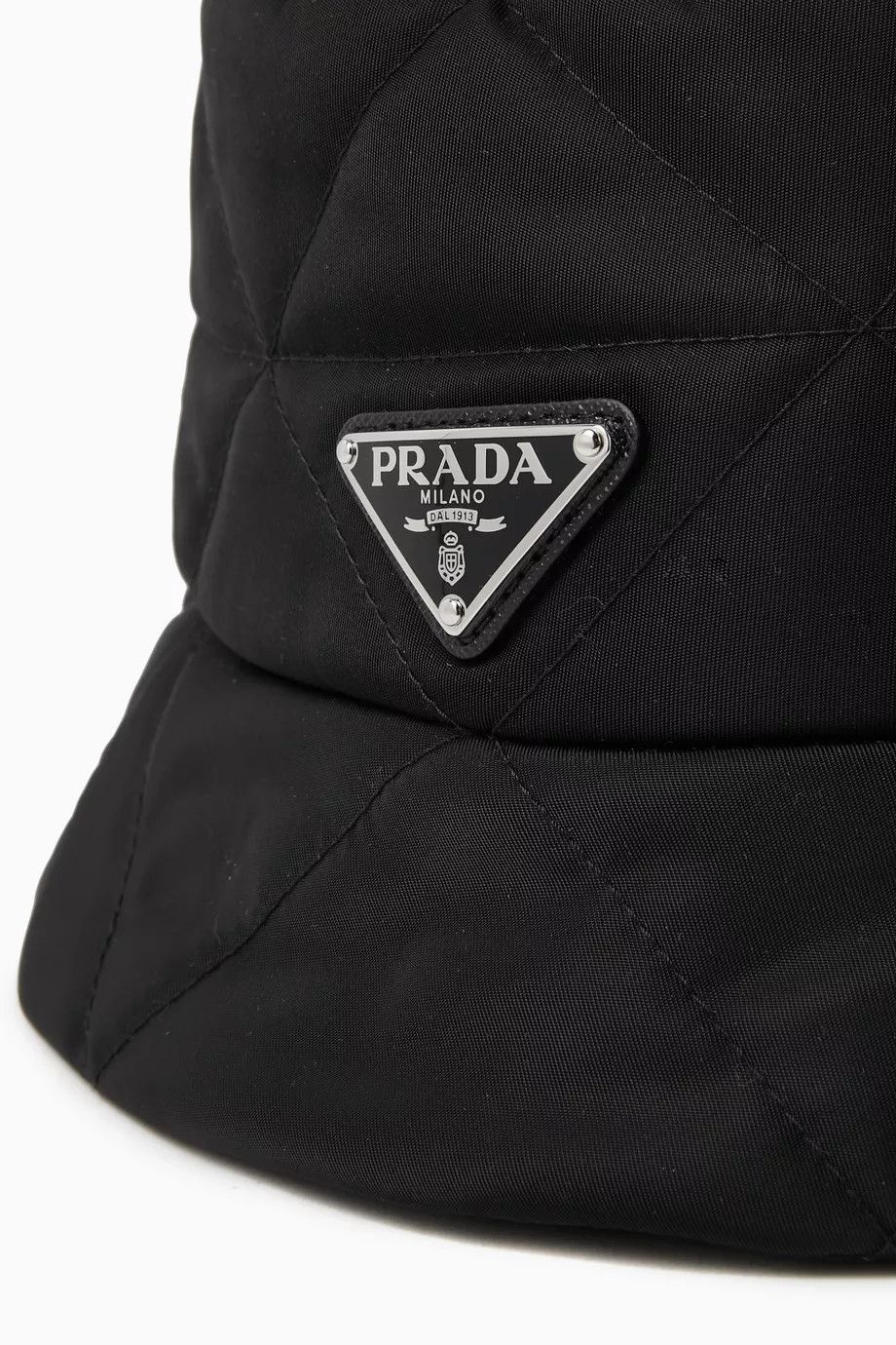 Prada o1mt1gz0925 Size: OS / Triangle Logo Bucket Hat / Cap Black Size ONE SIZE - 4 Thumbnail