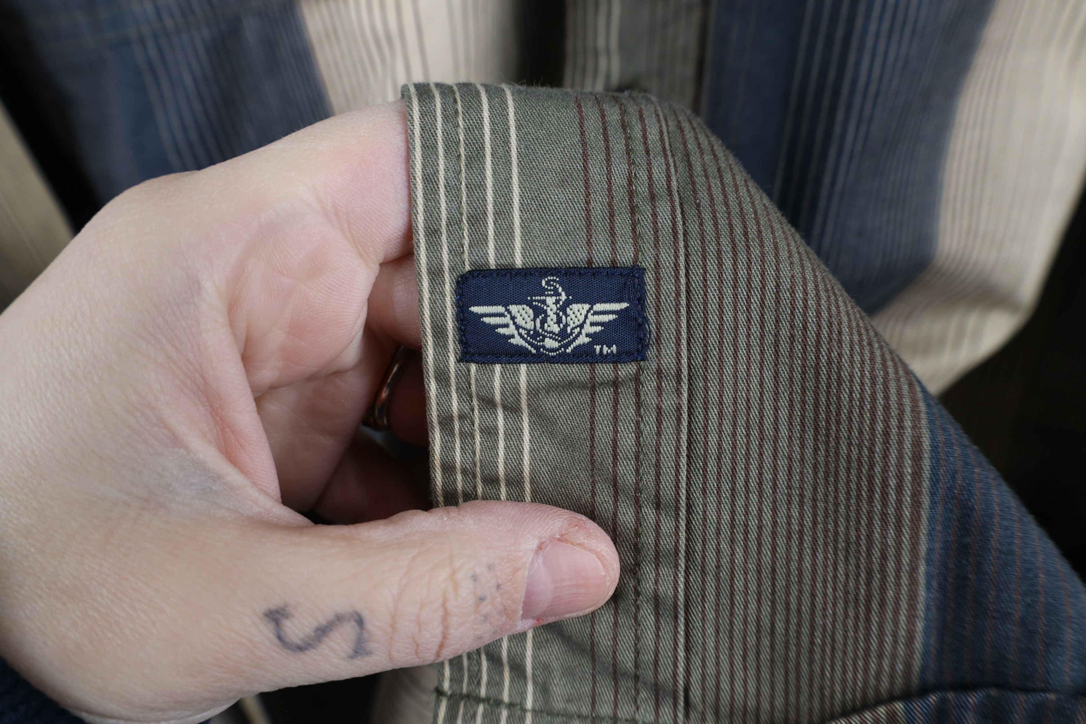 Vintage Vintage 90s Streetwear Striped Button Down Shirt Earth Tone Size US L / EU 52-54 / 3 - 4 Thumbnail