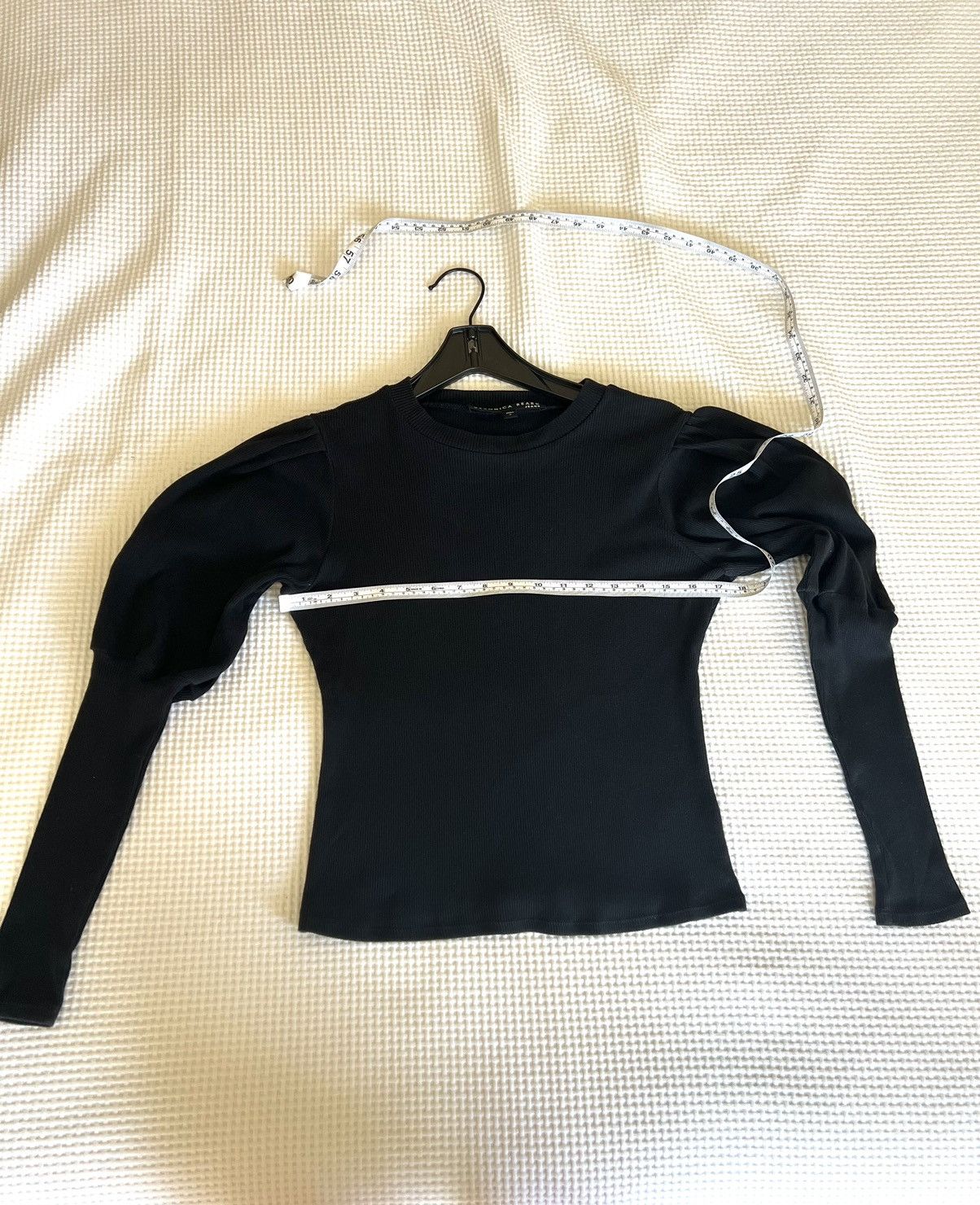 Veronica Beard Veronica Beard | Lyon Puff Sleeve Top Black Size S / US 4 / IT 40 - 4 Thumbnail