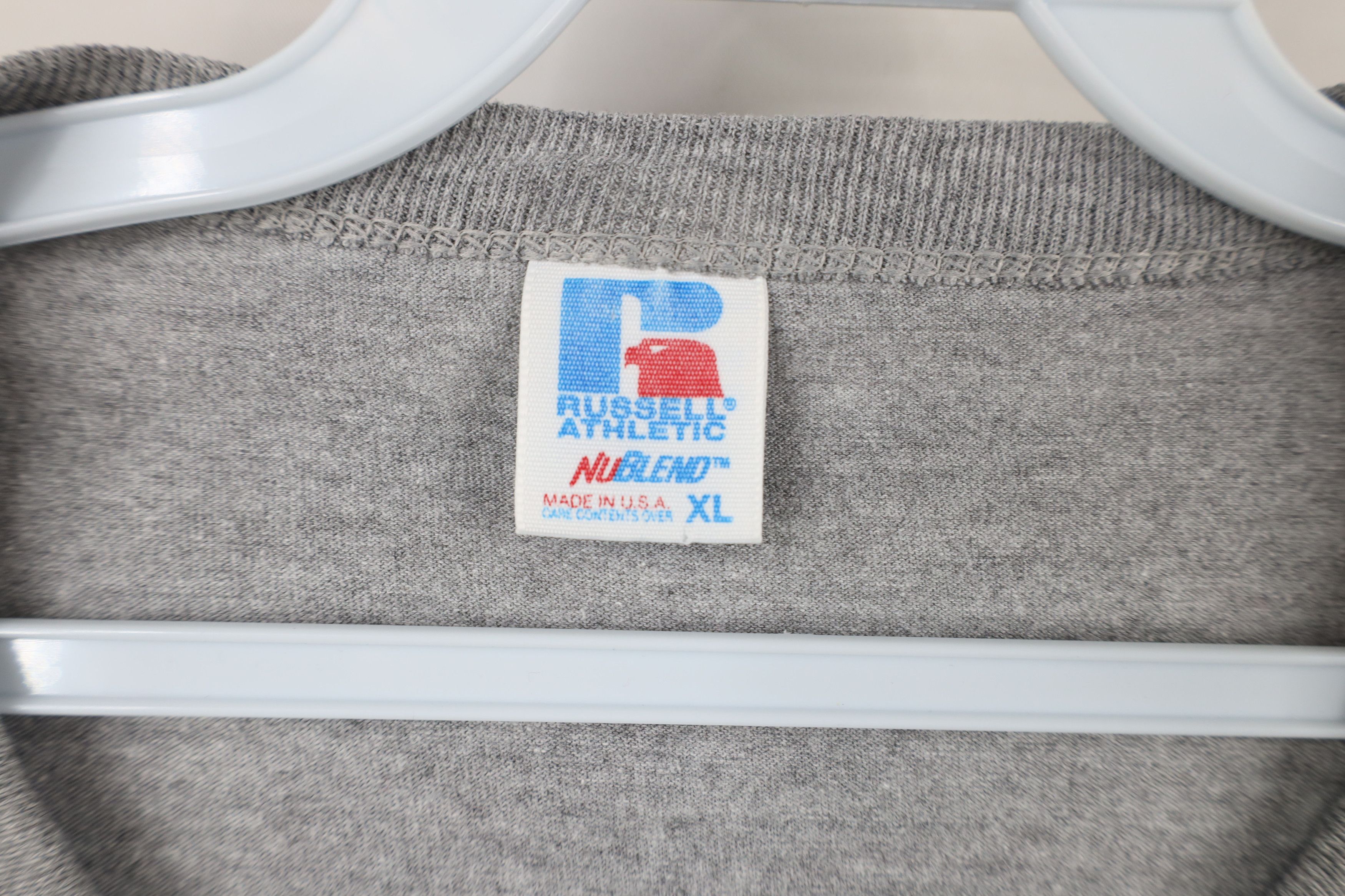 Russell Athletic × Vintage Vintage 90s Russell Athletic Short Sleeve T-Shirt Gray USA Size US XL / EU 56 / 4 - 7 Thumbnail