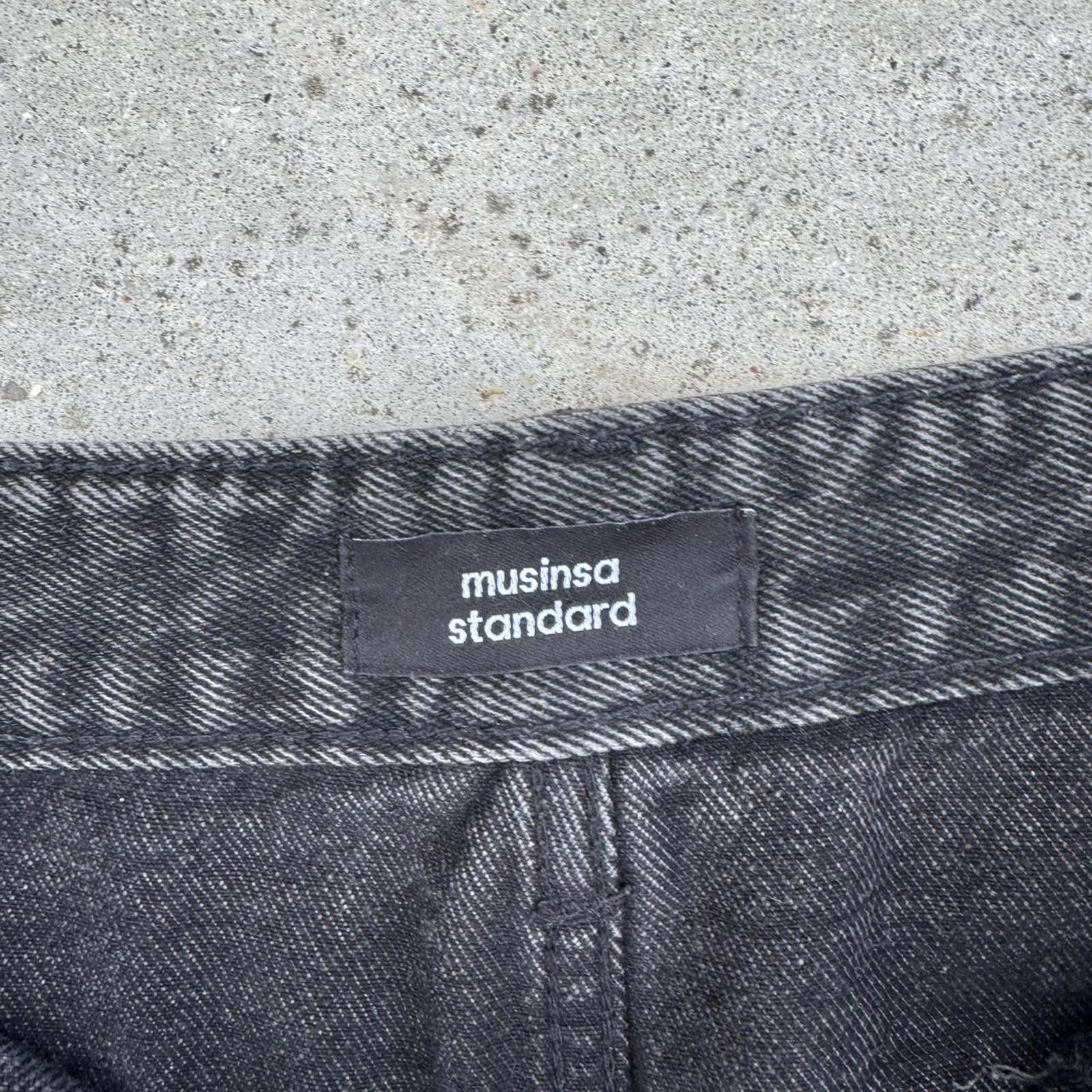 Designer Korean MUSINSA STANDARD trendy baggy black jeans Size US 30 / EU 46 - 2 Thumbnail