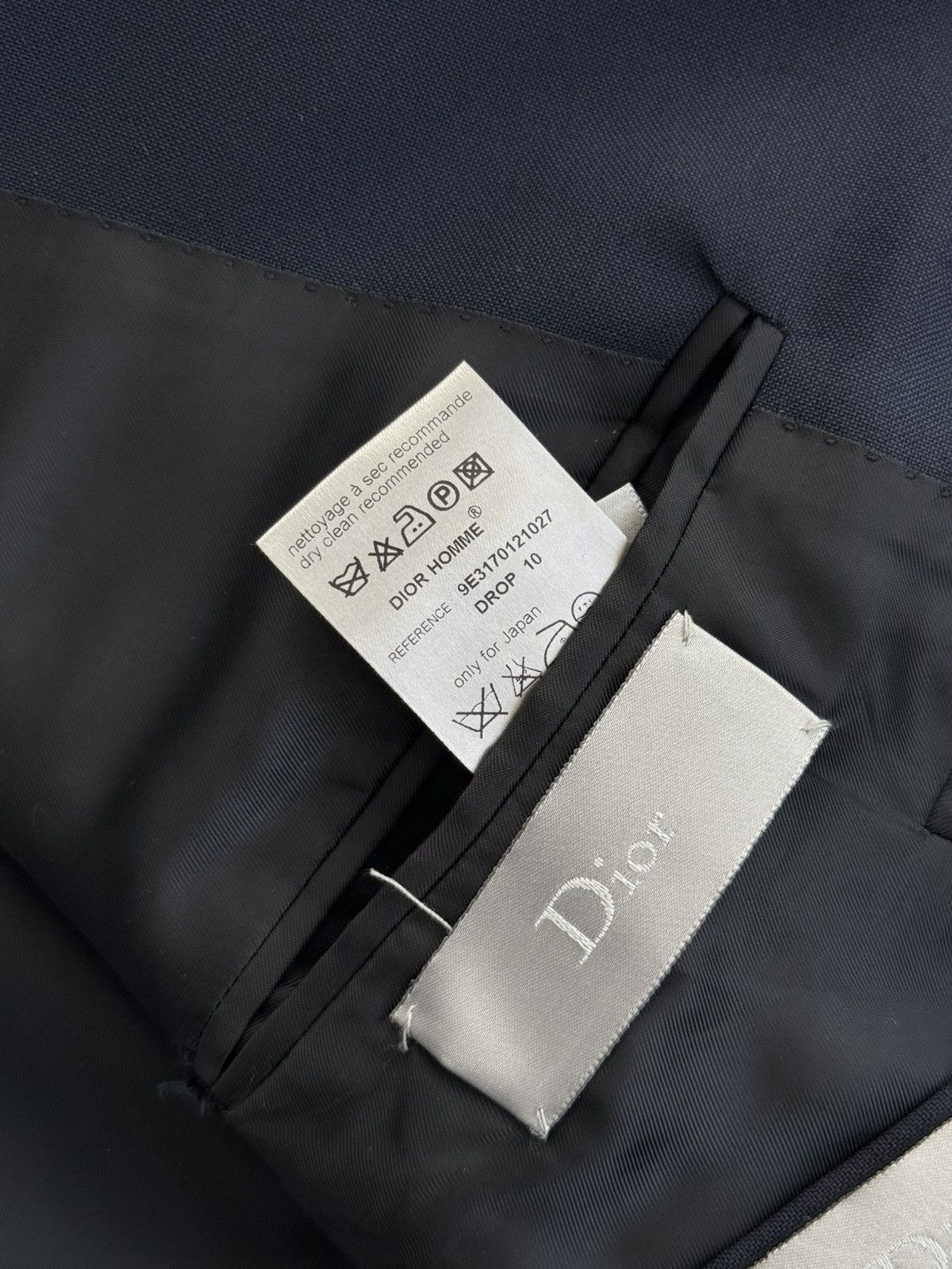 Dior × Hedi Slimane Dior Homme Navy Suit Navigate Hedi Slimane Size 44R - 14 Thumbnail