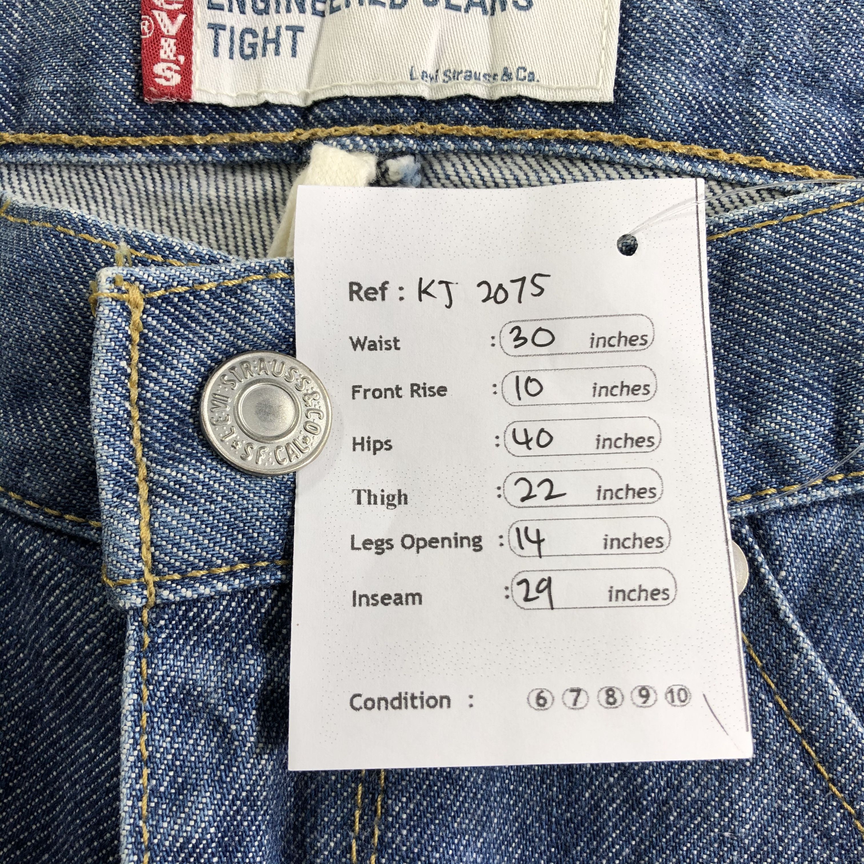 Levi's Vintage Levis Engineered Jeans Blue Wash Denim KJ2075 Size US 30 / EU 46 - 11 Thumbnail