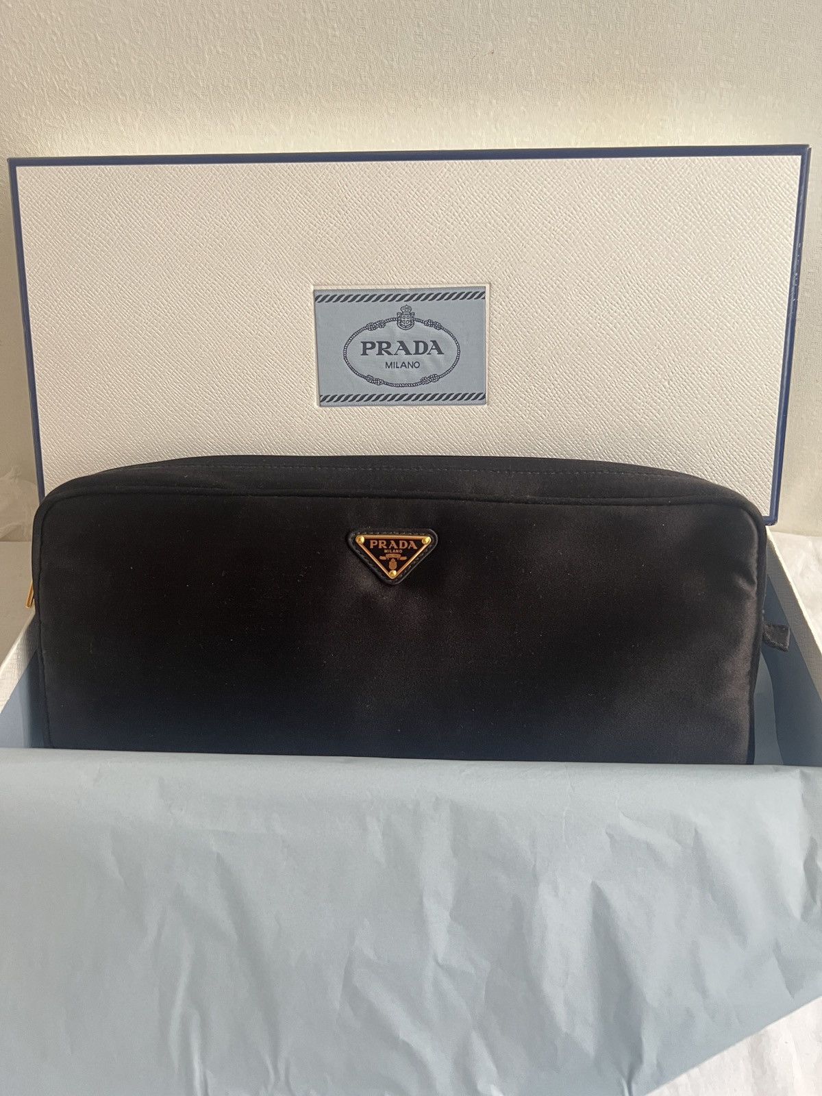 Prada 🔥 Prada silk travel mules slide in slippers with pouch Size US 6 / EU 39 - 11 Thumbnail