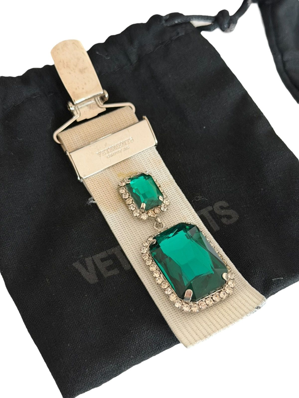 Vetements *RARE* VETEMENTS GVASALIA SUSPENDER EARRINGS BANDAID GEMS Size ONE SIZE - 2 Thumbnail