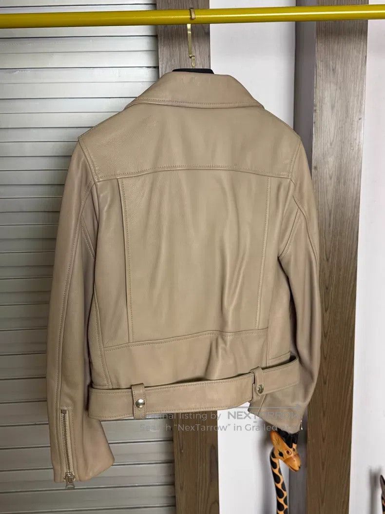 Acne Studios Acne Studios Beige Sheepskin Leather Jacket Size XS / US 0-2 / IT 36-38 - 2 Thumbnail