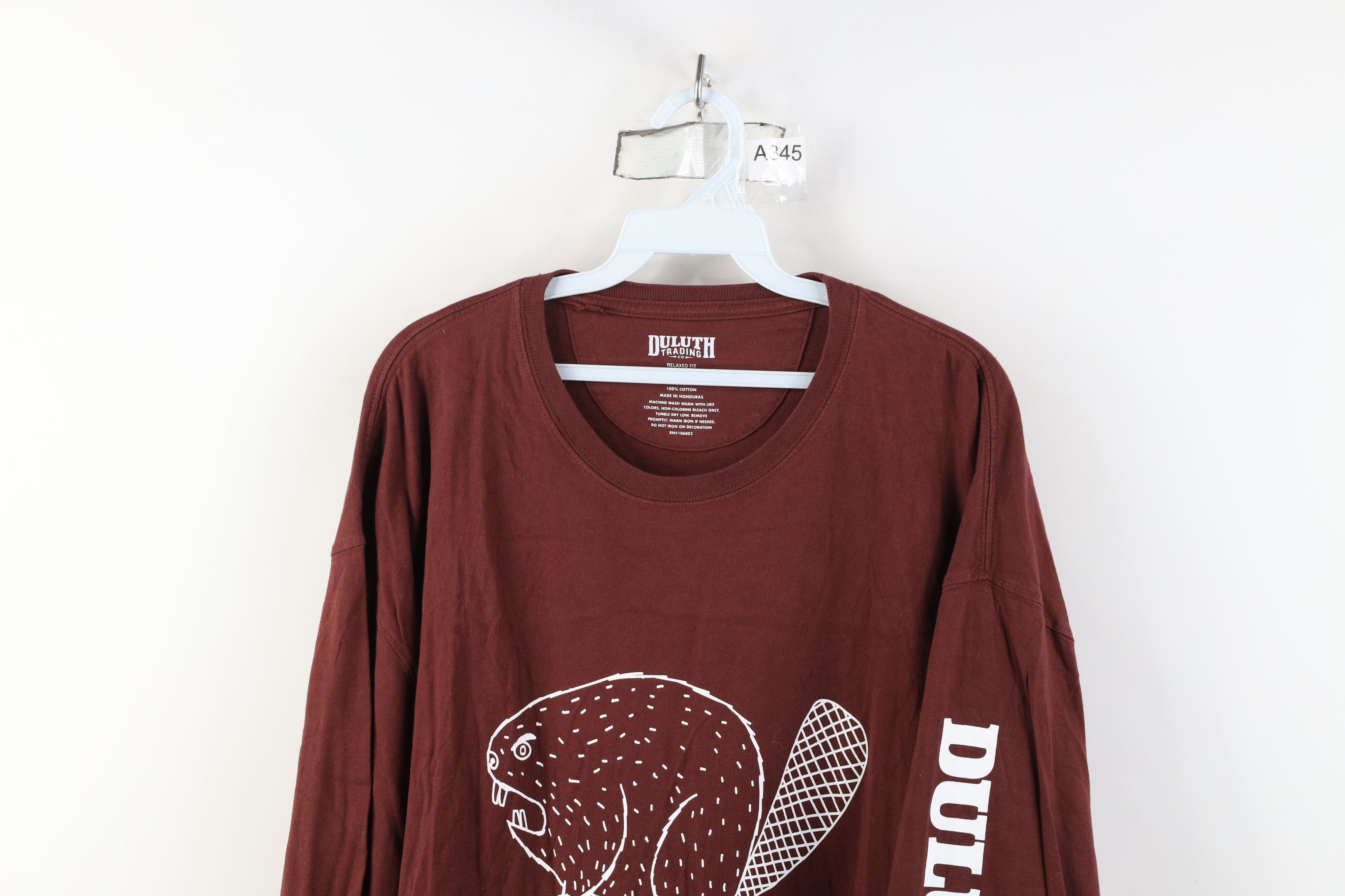 Duluth Trading Company Duluth Trading Longtail Beaver Long Sleeve T-Shirt Burgundy Size US XL / EU 56 / 4 - 2 Thumbnail