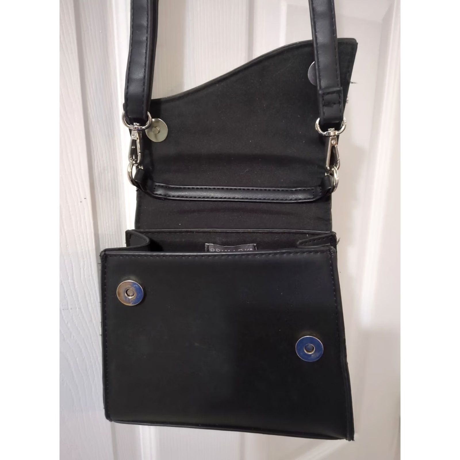 Primark Primark Black Shoulder Bag Crossbody Small Purse Silver Hardware Women Pattern: Solid Size ONE SIZE - 4 Thumbnail