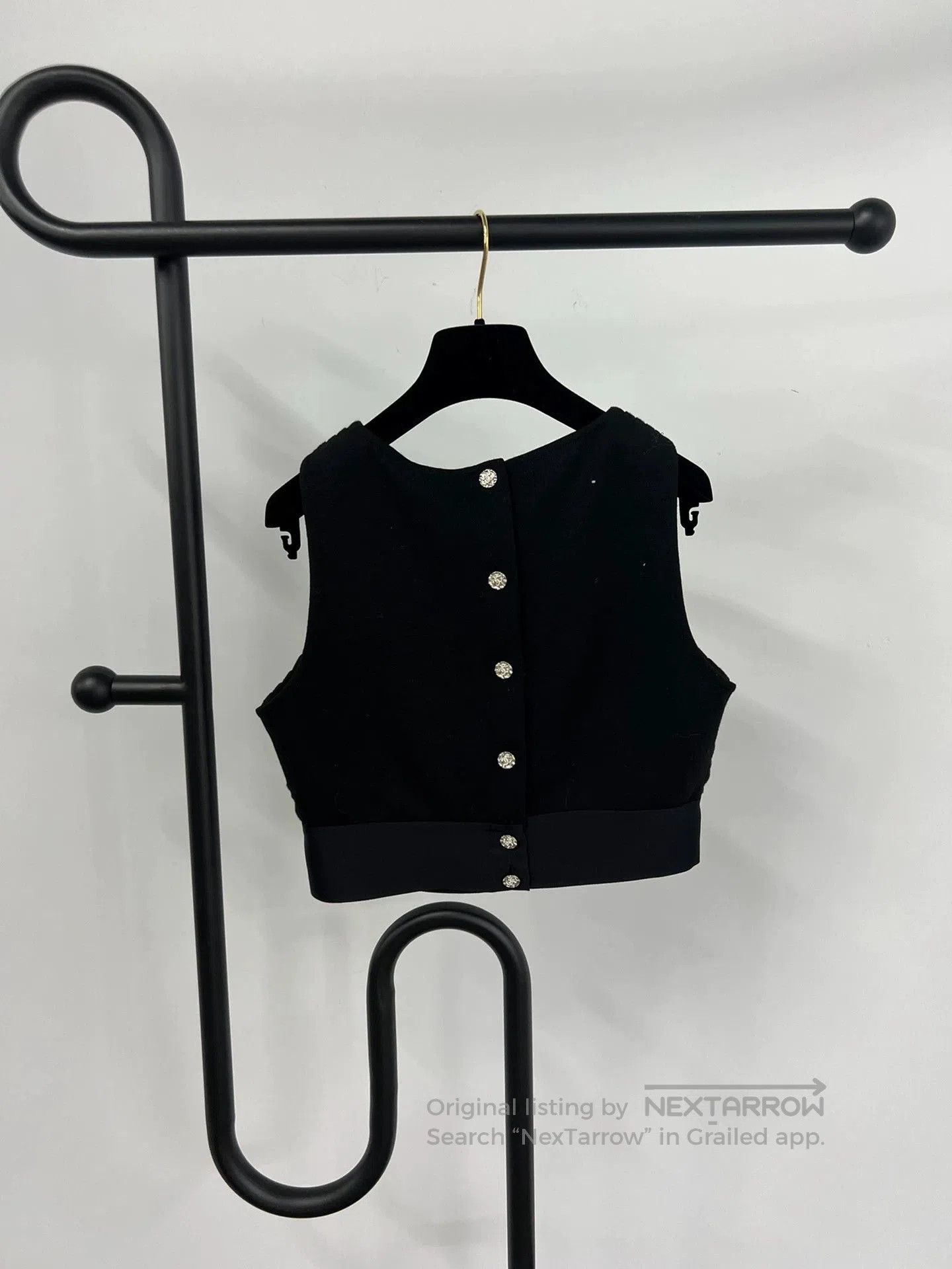 Chanel Chanel Black Pearl Crystal Logo Vest. Size M / US 6-8 / IT 42-44 - 3 Thumbnail