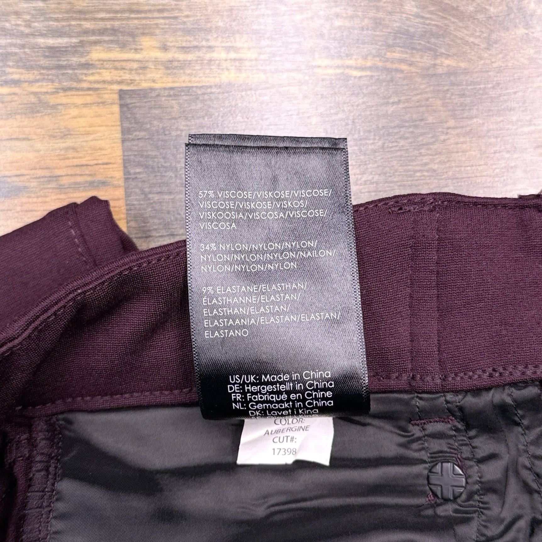 Vintage Liverpool Los Angeles Burgundy Midi Rise Stretch Legging Pants Womens 2 / 26 Skinny Jegging City Size 26" / US 2 / IT 38 - 7 Thumbnail
