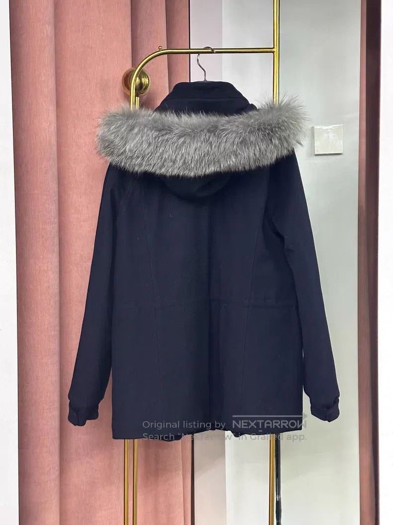 Loro Piana Loro Piana Blue Classic Fur Ski Jacket, Fur Collar is Cash Size L / US 10 / IT 46 - 2 Thumbnail