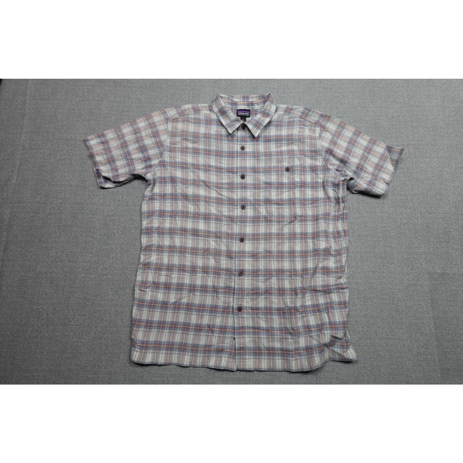 Patagonia Patagonia Shirt Mens Large Blue Check Organic Cotton Camp Hiking Fishing Light Shirt Size US L / EU 52-54 / 3 - 3 Thumbnail
