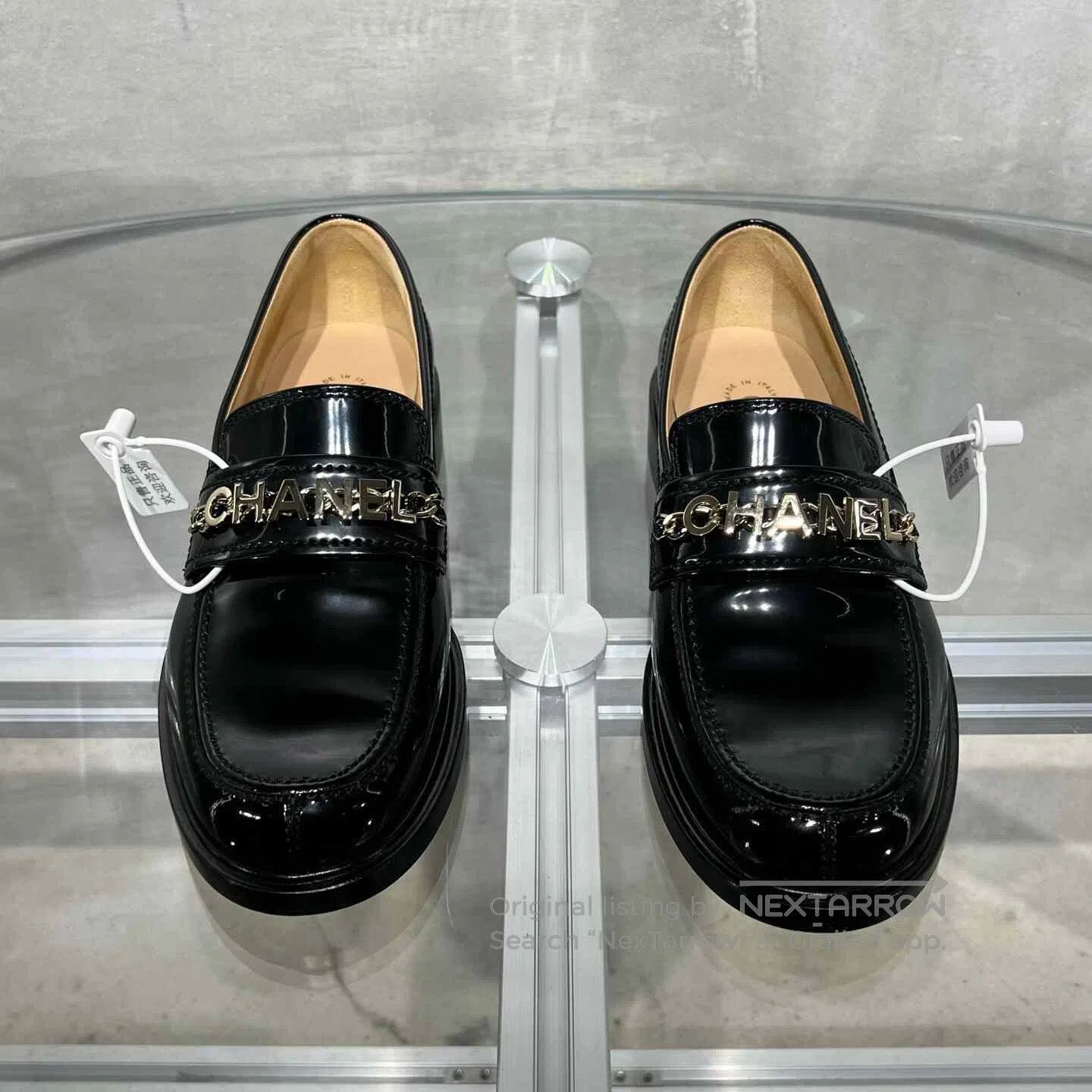 Chanel Chanel Black gold letters, Loafers Size US 7 / IT 37 - 2 Thumbnail