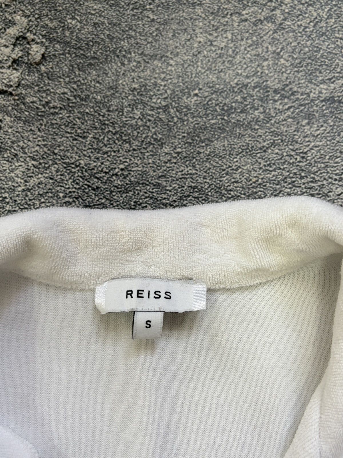 Reiss REISS Turin Terry Towelling Cuban Collar Shirt White S Size US S / EU 44-46 / 1 - 4 Thumbnail
