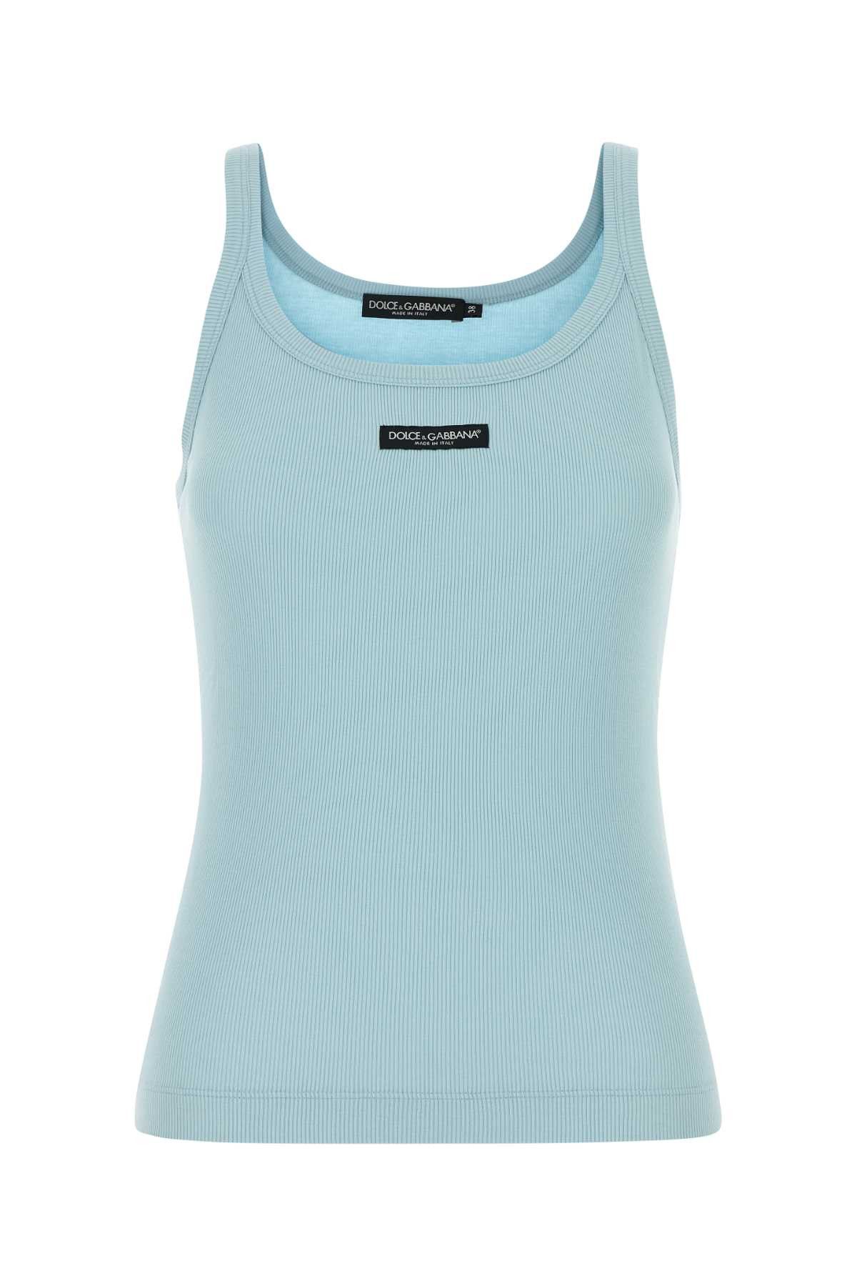 Dolce & Gabbana Light Cotton Tank Top Size XS / US 0-2 / IT 36-38 - 1 Thumbnail